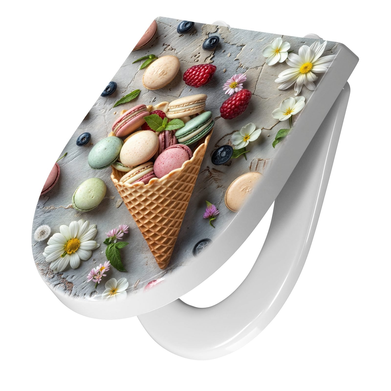 WC-Sitz mit Absenkautomatik Macarons im Sommer