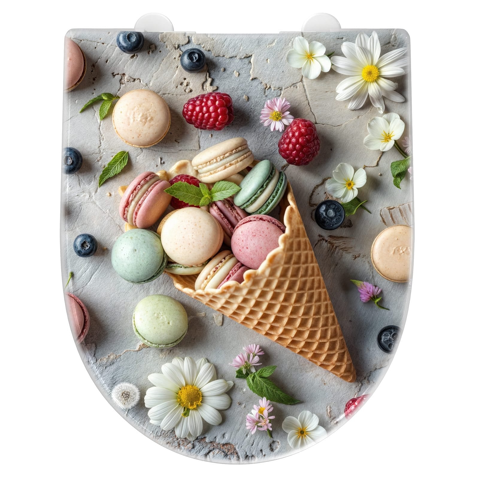 WC-Sitz mit Absenkautomatik Macarons im Sommer