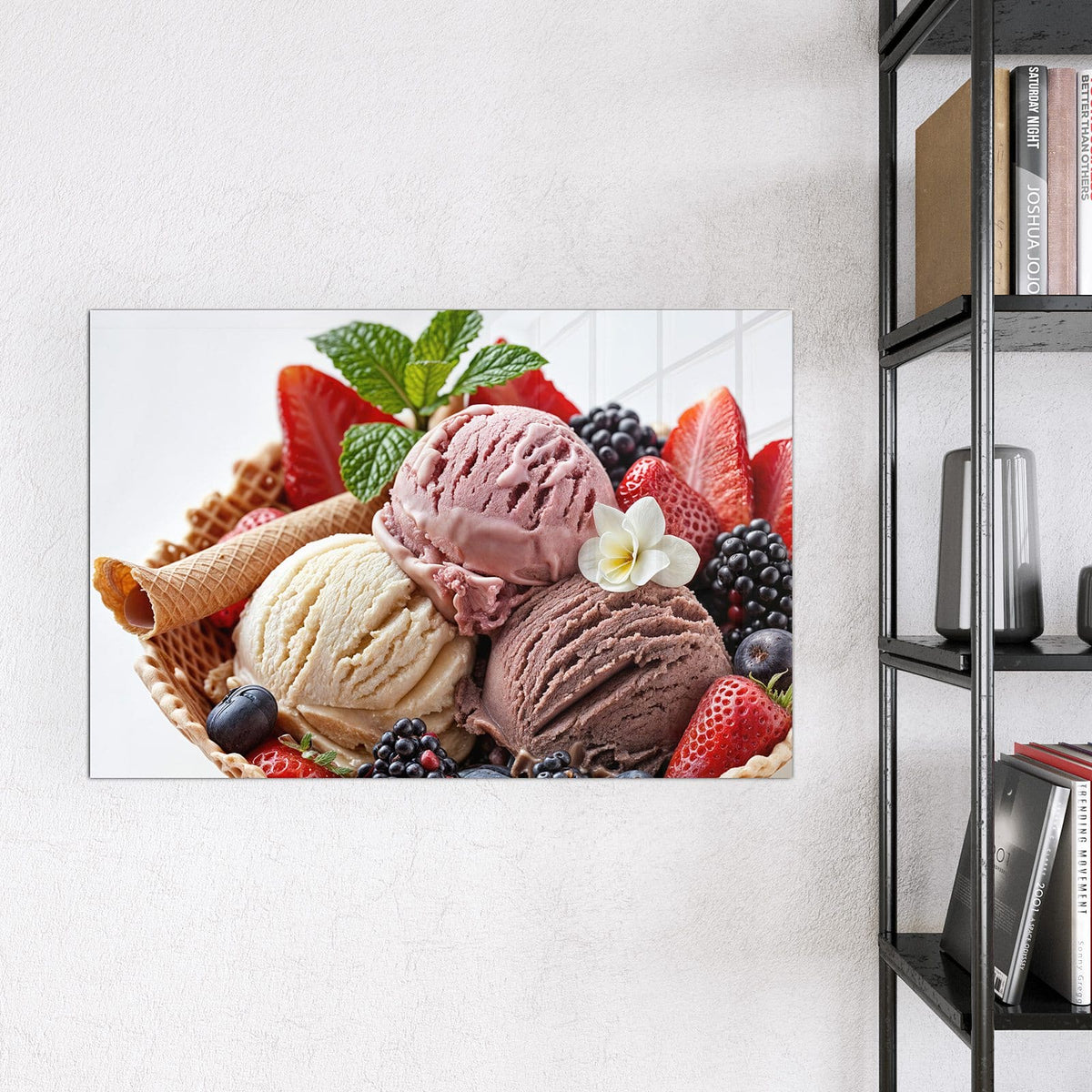 9 Größen – von 30 × 30 bis 120 × 90 cm – Magnettafel - Eiskugeln mit Beeren