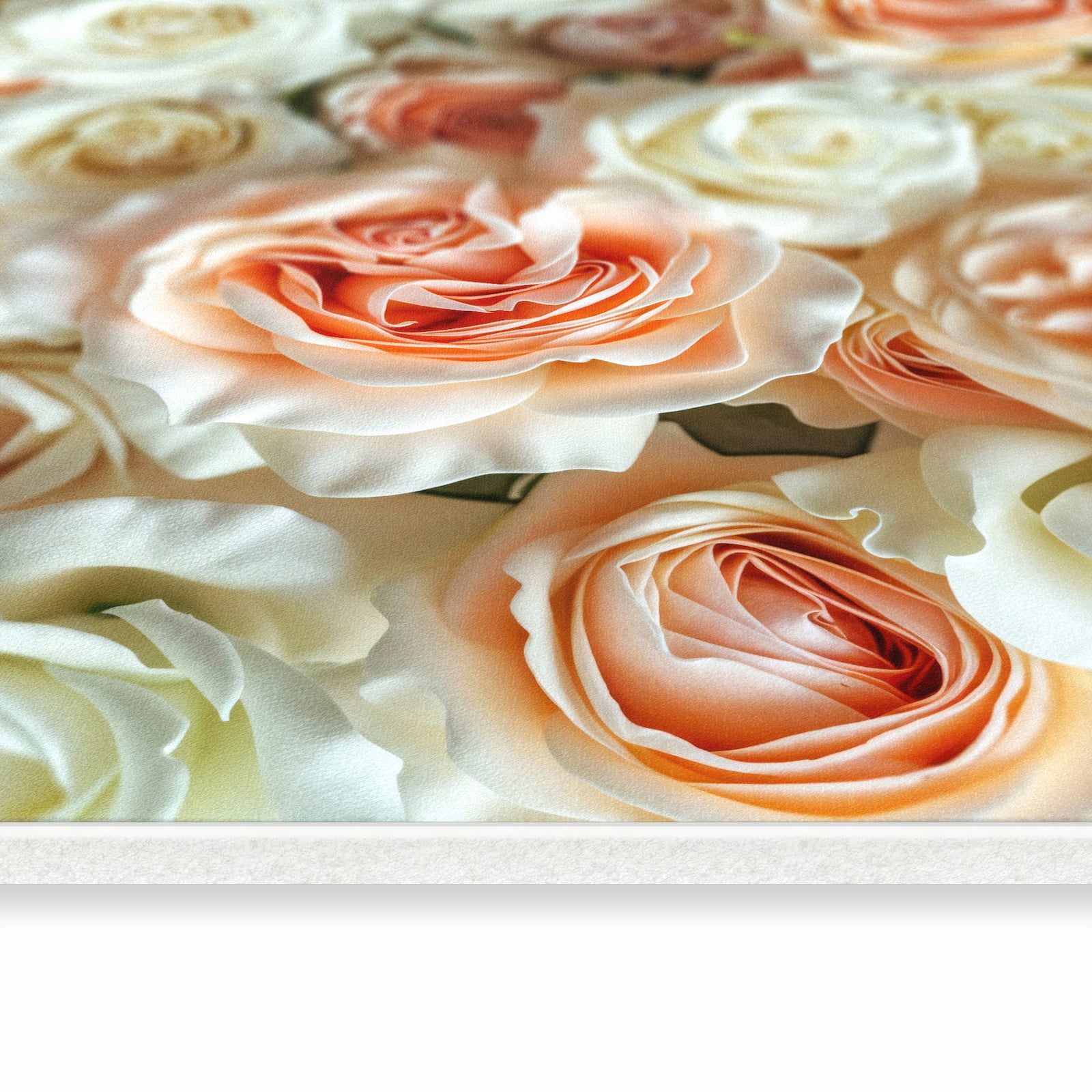 Bodenschonender Küchenläufer mit Motiv Rosenbouquet in seitlicher Ansicht