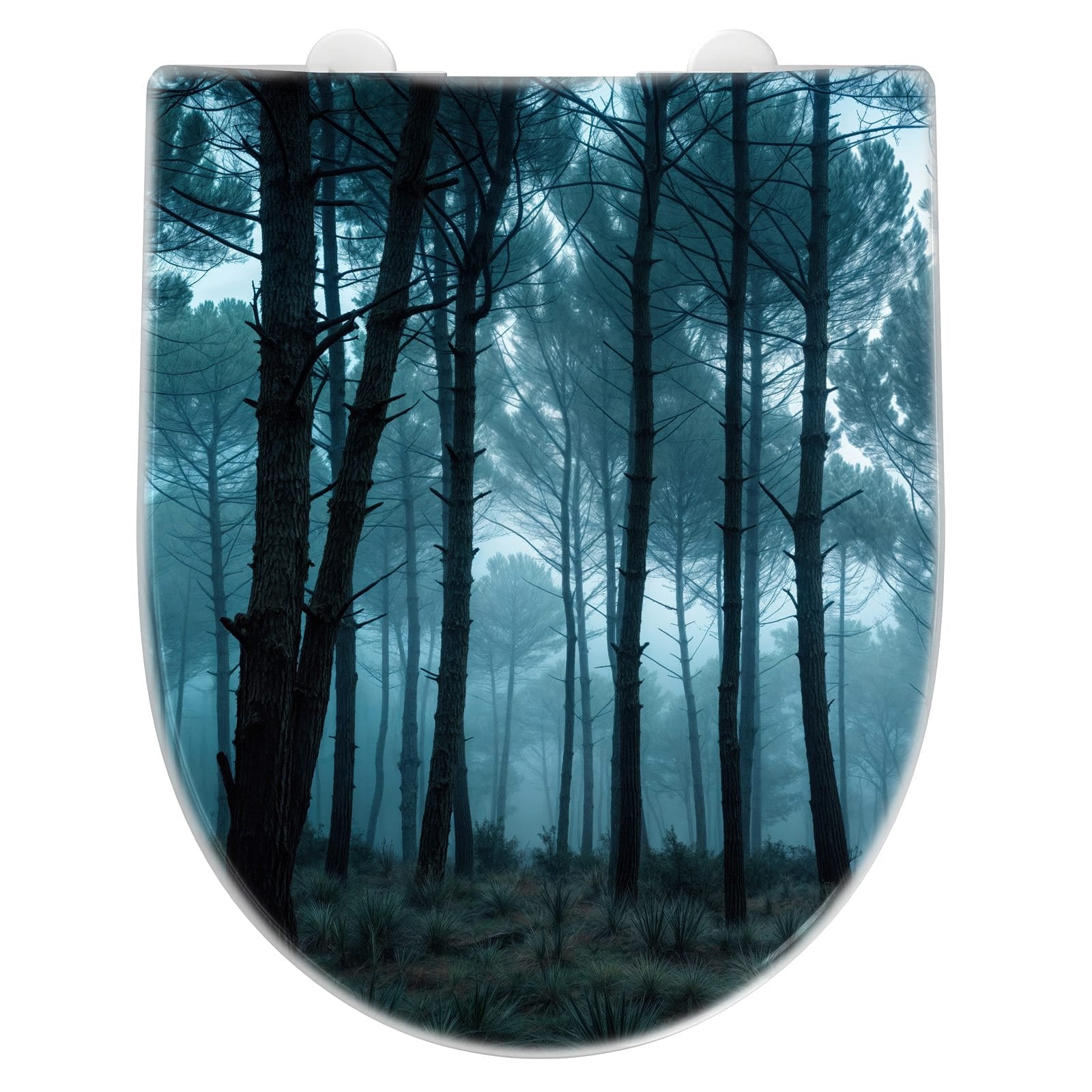 WC-Sitz mit Absenkautomatik Nebeliger Wald