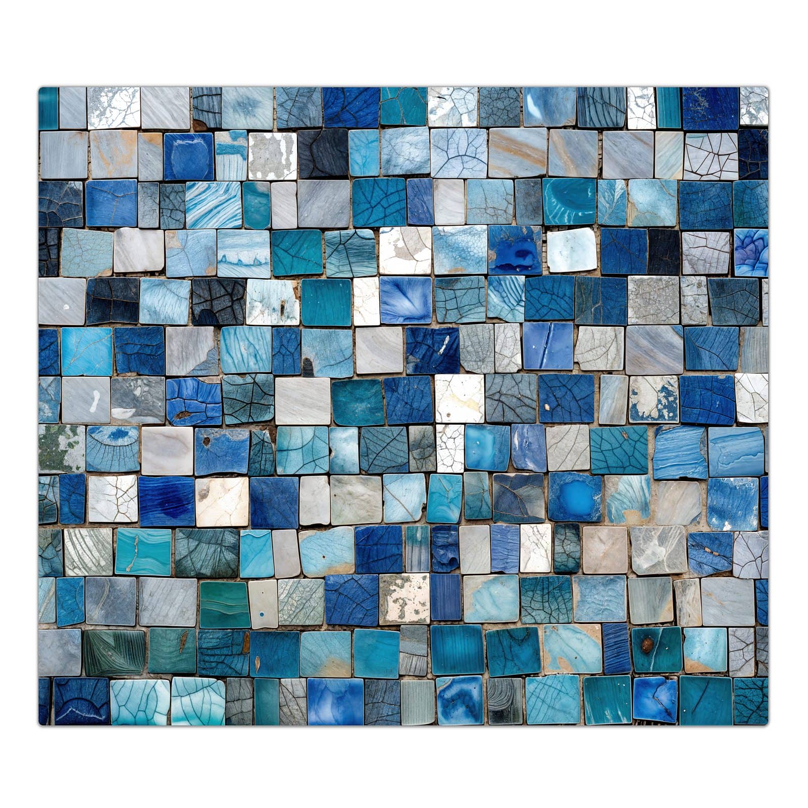 1-teilige Herdabdeckplatten aus Glas mit Mosaikfliesenmuster-Motiv in der Frontansicht