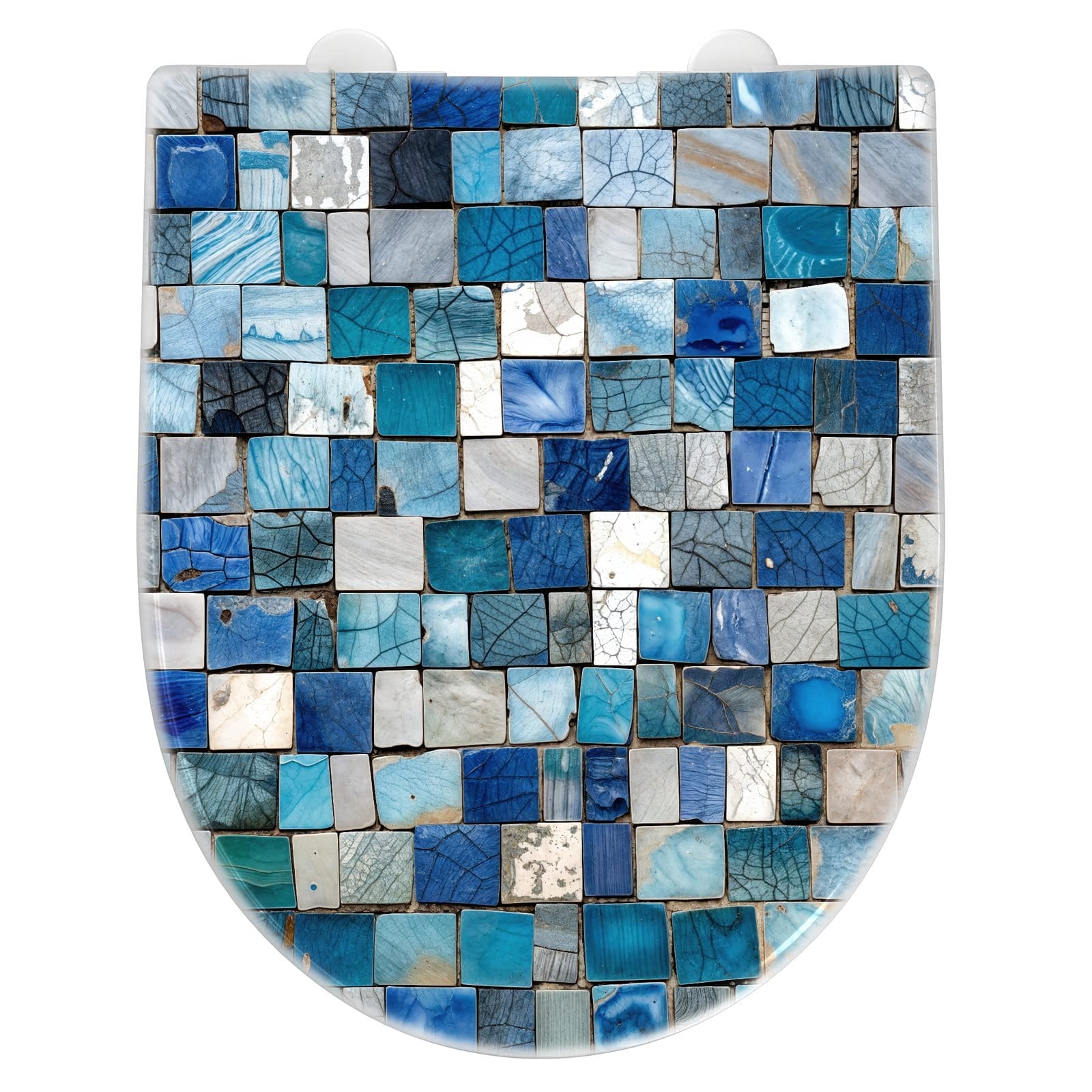 WC-Sitz mit Absenkautomatik Mosaikfliesenmuster