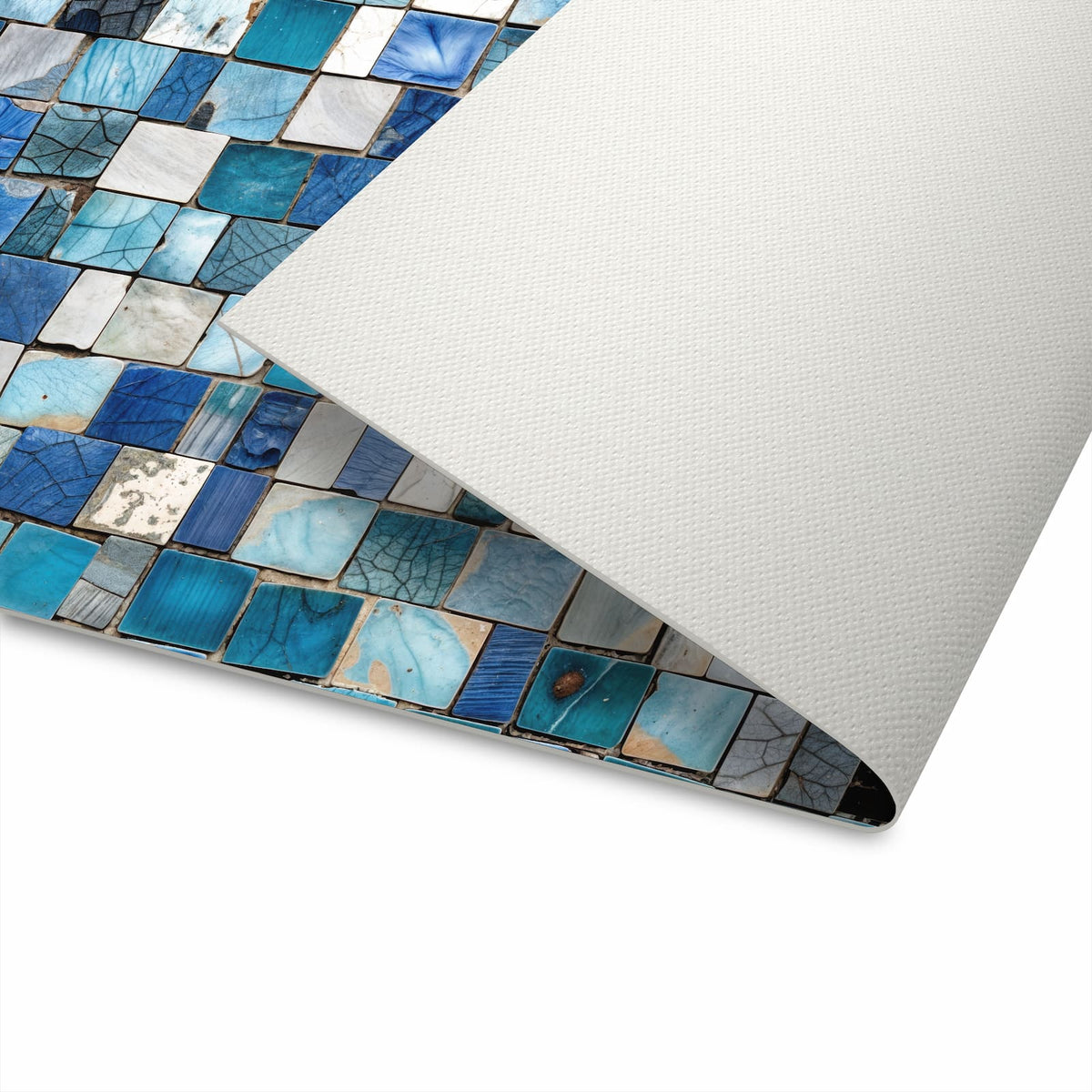 Bodenschonender rutschfester Küchenläufer mit Motiv Mosaikfliesenmuster in Unterseite