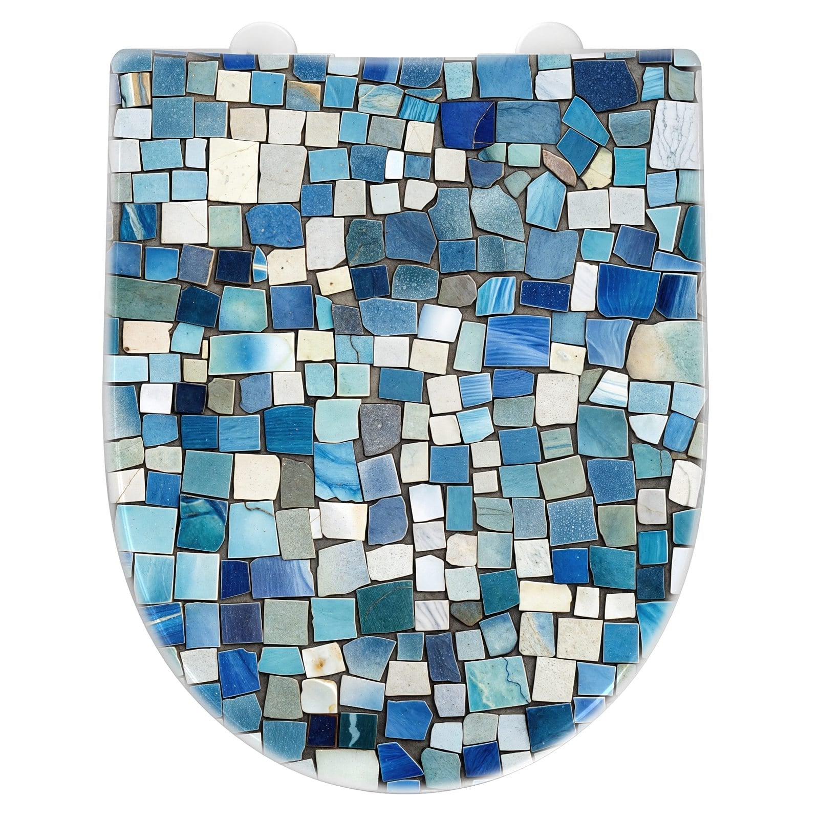 WC-Sitz mit Absenkautomatik Bunte Kachelmuster
