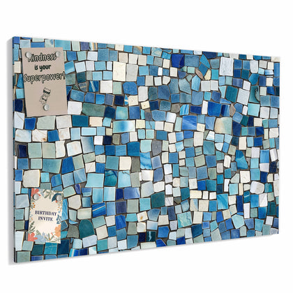 Metall Magnettafel mit dem Motiv Blaues Mosaik