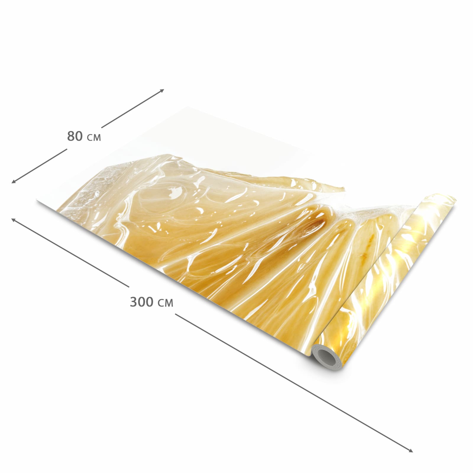 Waschbarer Küchenläufer mit Motiv Zitronenscheibe in der Grösse 90x240 cm für Trittkomfort