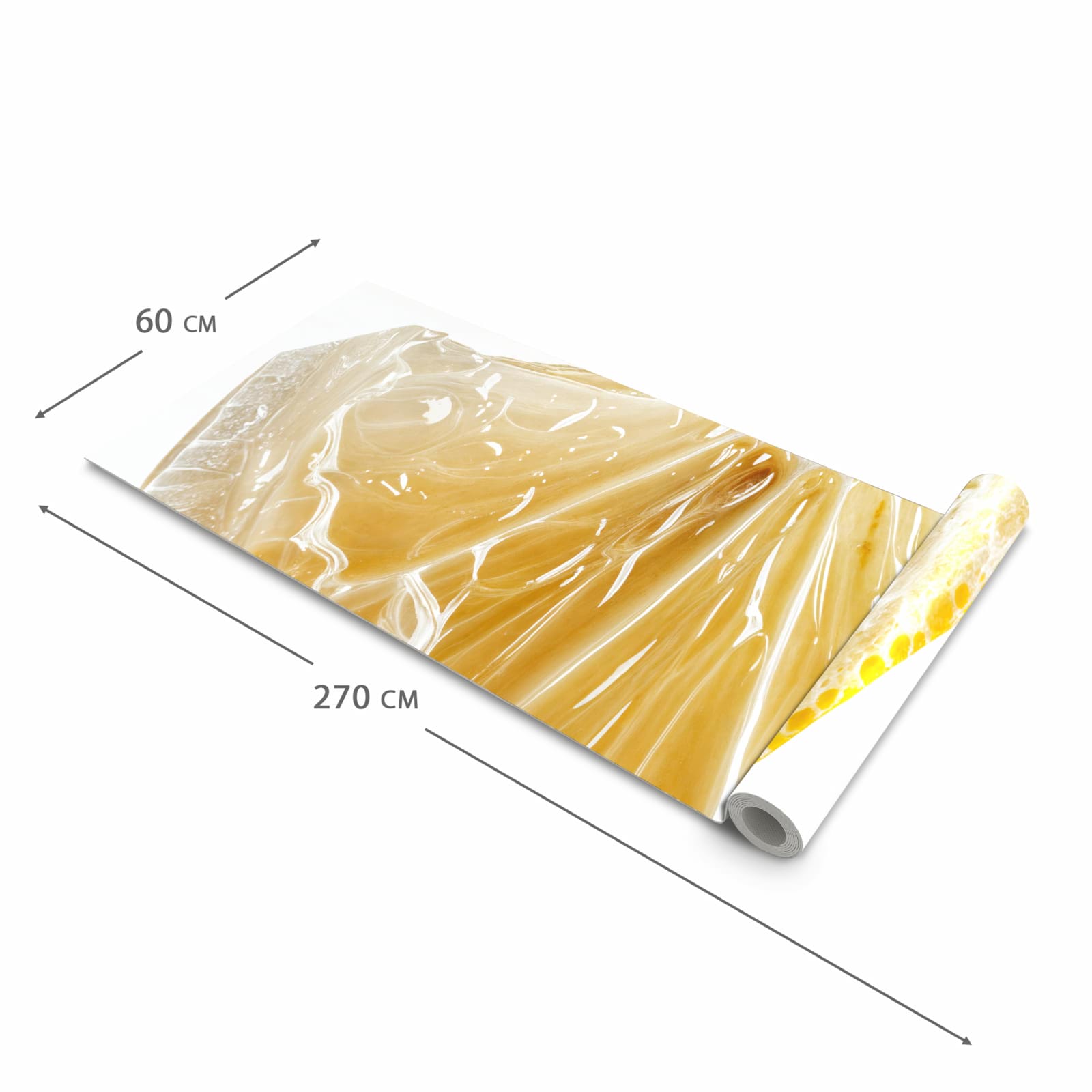 Formstabiler Küchenläufer mit Motiv Zitronenscheibe in der Grösse 90x180 cm