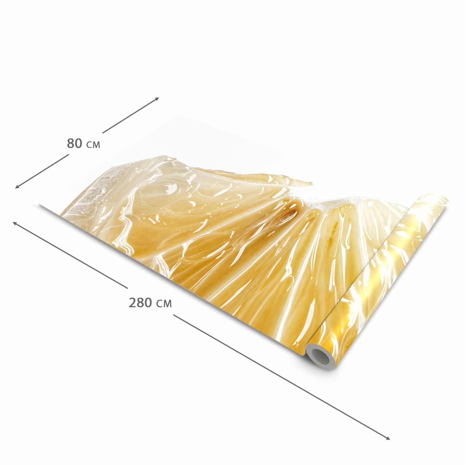 UV-beständiger Küchenläufer mit Motiv Zitronenscheibe in der Grösse 90x240 cm