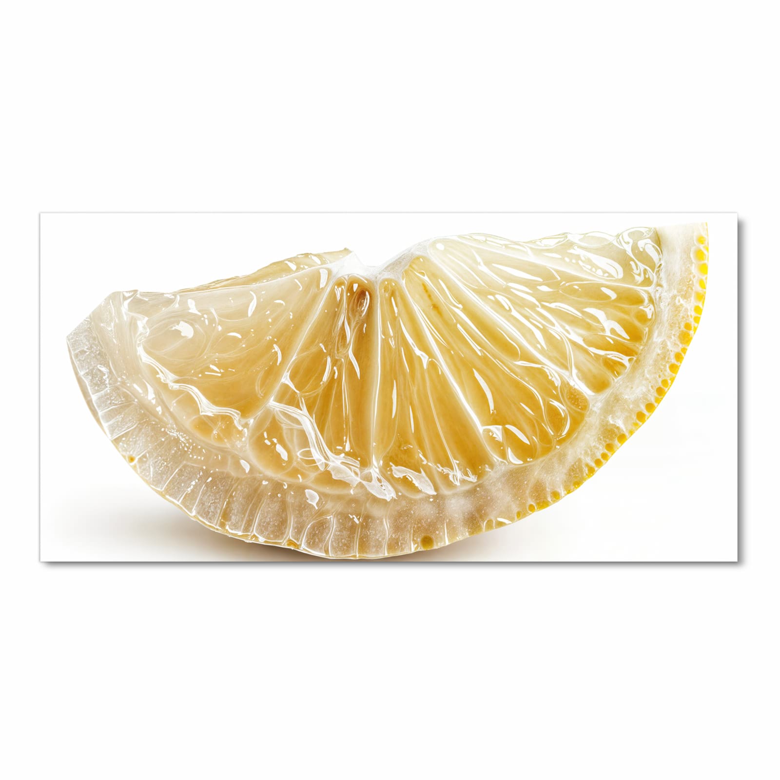 Langlebiger waschbarer Küchenteppich mit Motiv Zitronenscheibe in Frontansicht