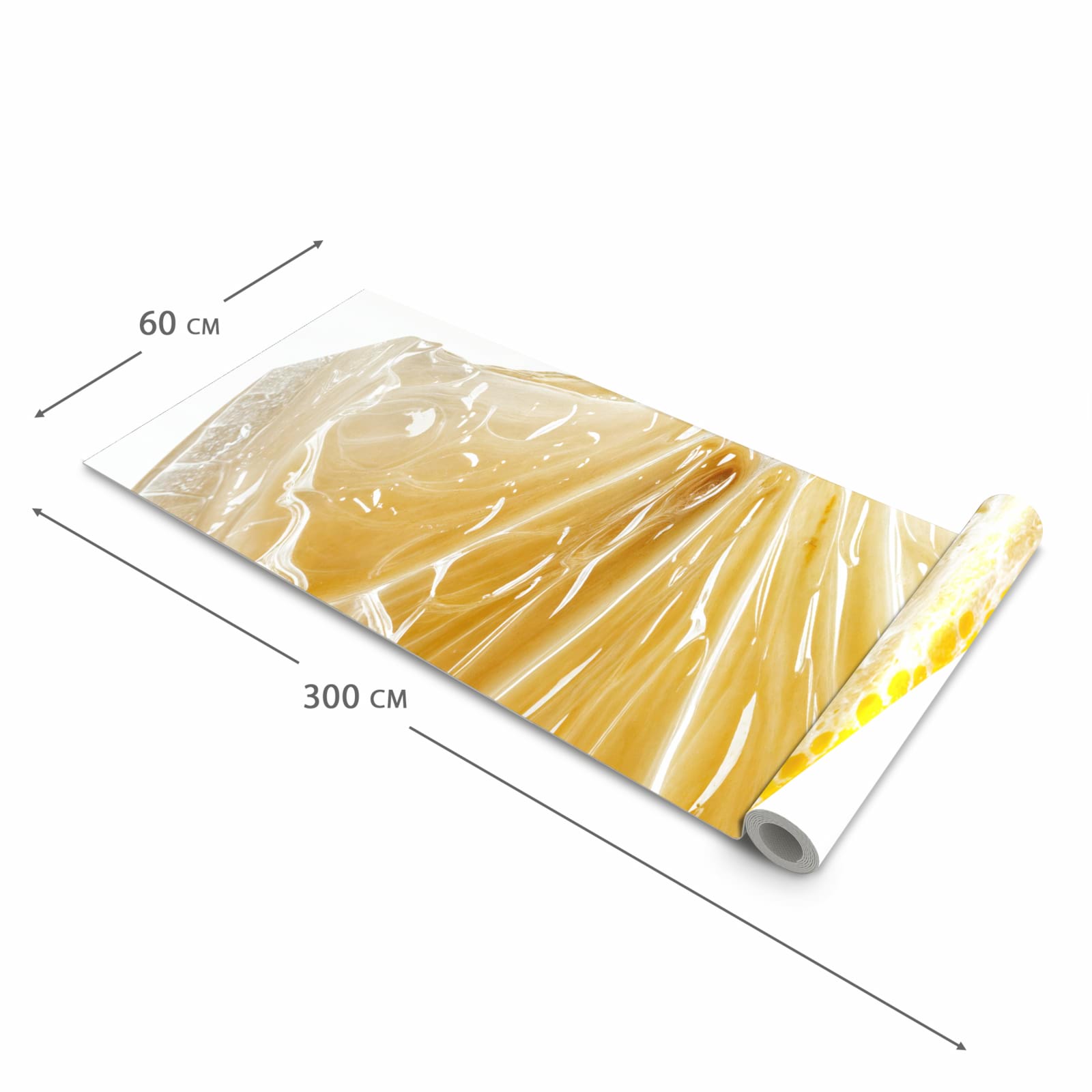 Küchenvorleger mit Motiv Zitronenscheibe in der Grösse 90x180 cm für sichere Aufbewahrung