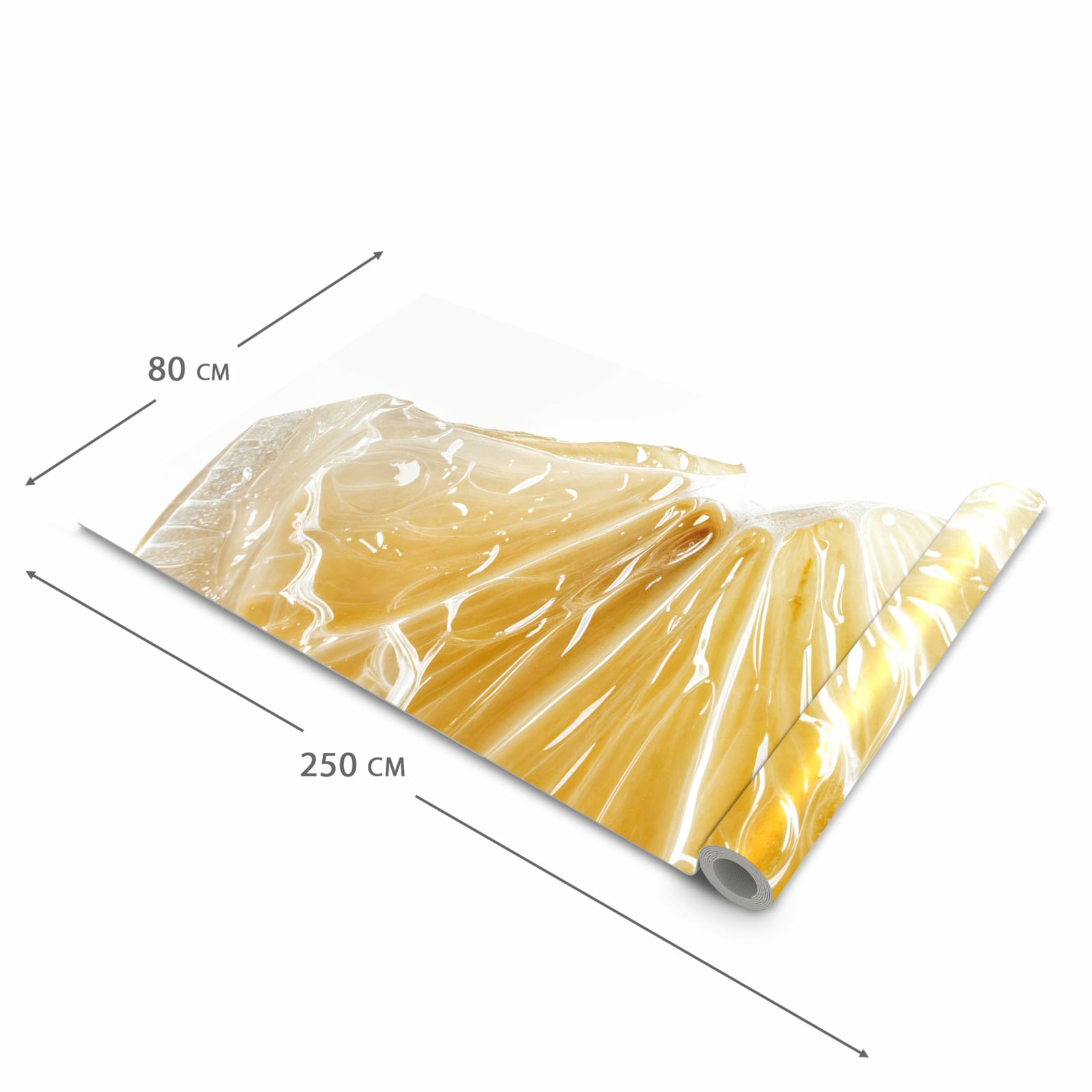 Abriebfester Küchenläufer mit Motiv Zitronenscheibe in der Grösse 90x180 cm