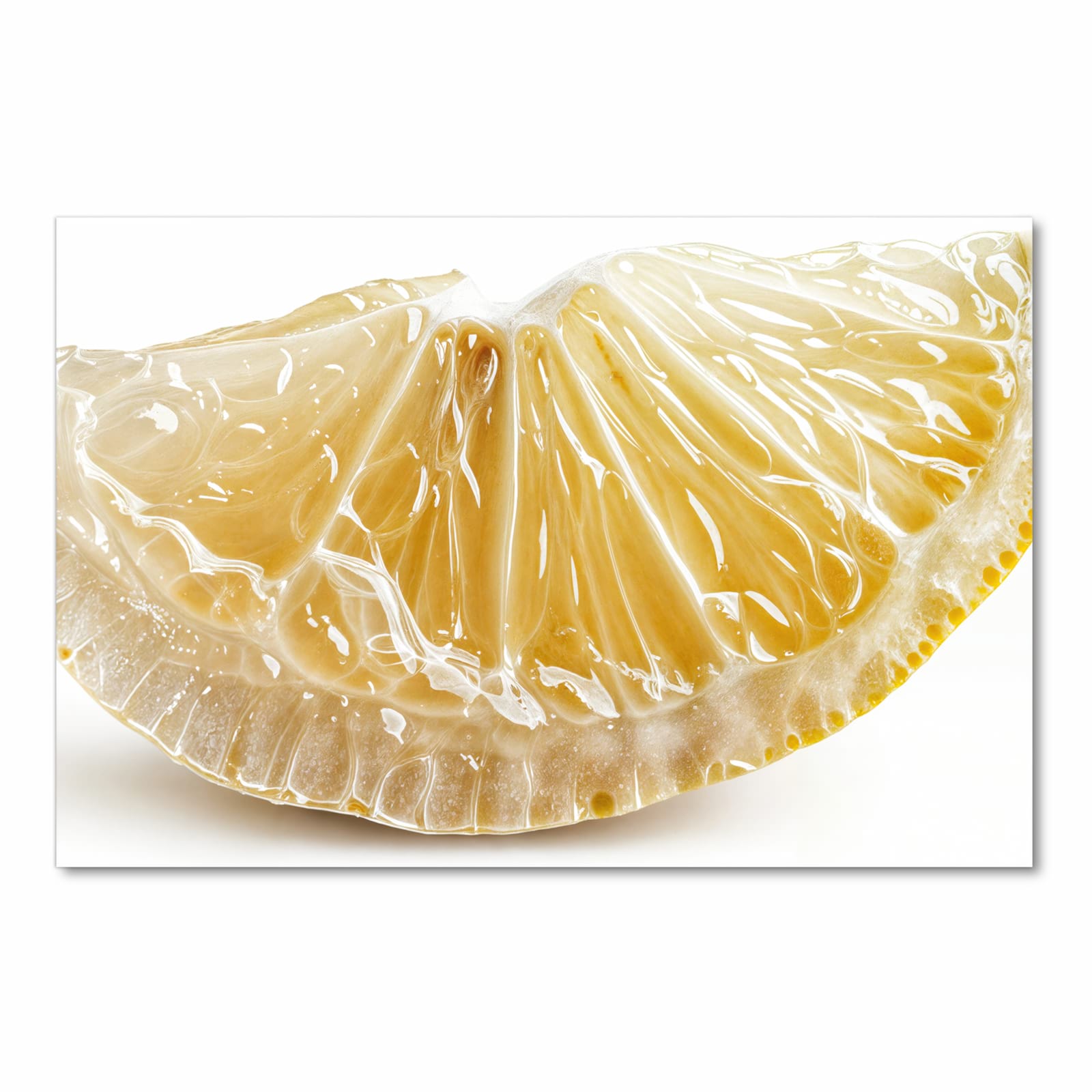 Farbbeständiger Küchenteppich mit Motiv Zitronenscheibe in Frontansicht