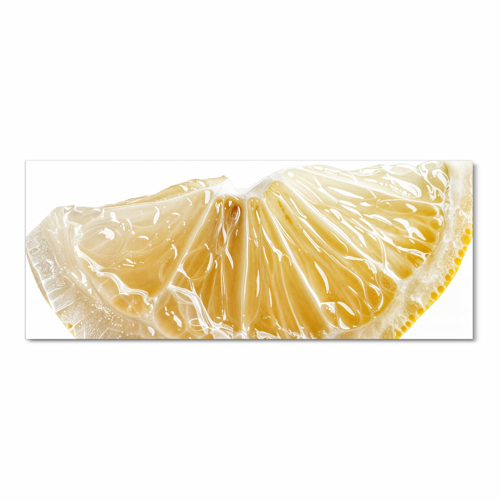 Rutschfester Teppich fürs Esszimmer mit Motiv Zitronenscheibe in Frontansicht, waschbar