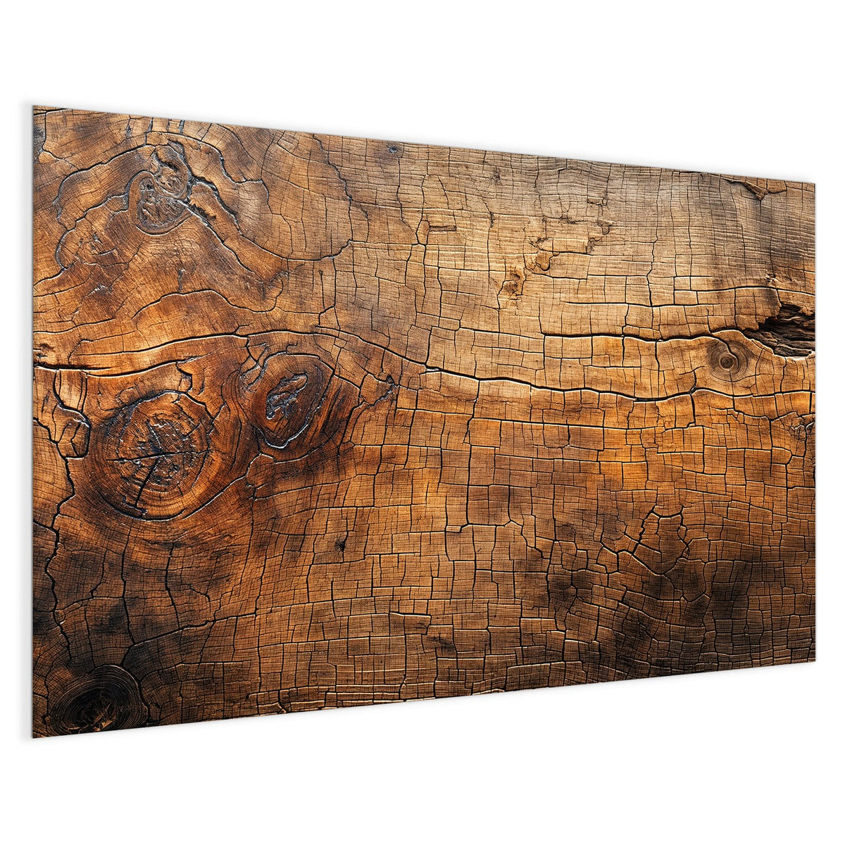 4 mm Glas statt lackiertem Blech – Magnettafel - Vintage Holzmaserung