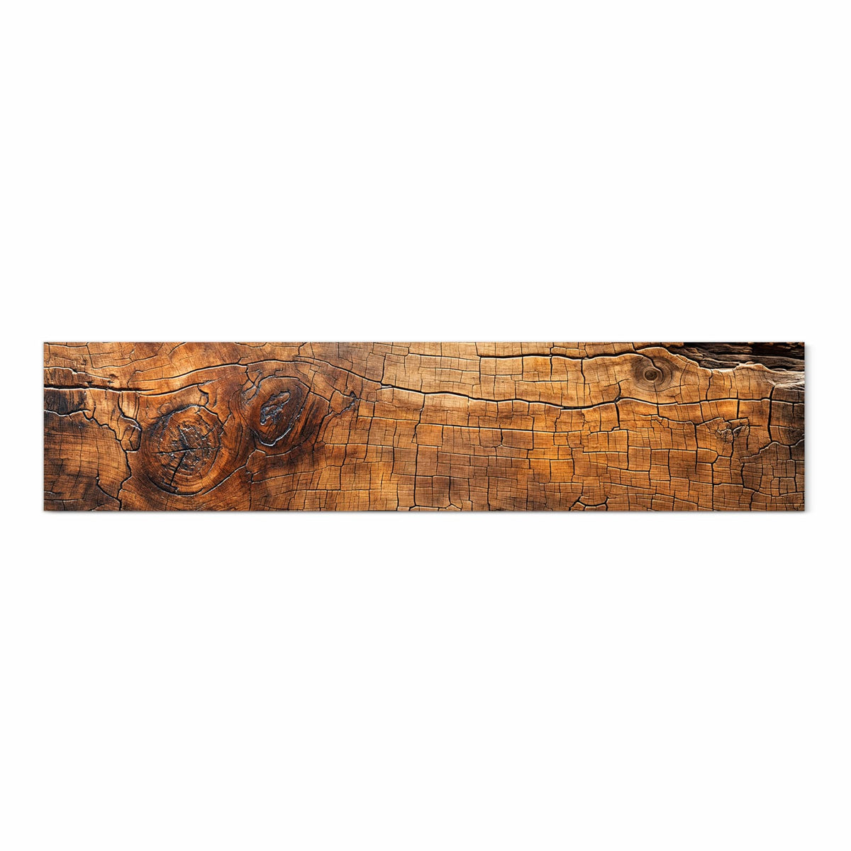 Bodenschonender rutschfester Küchenteppich mit Motiv Vintage Holzmaserung in Frontansicht