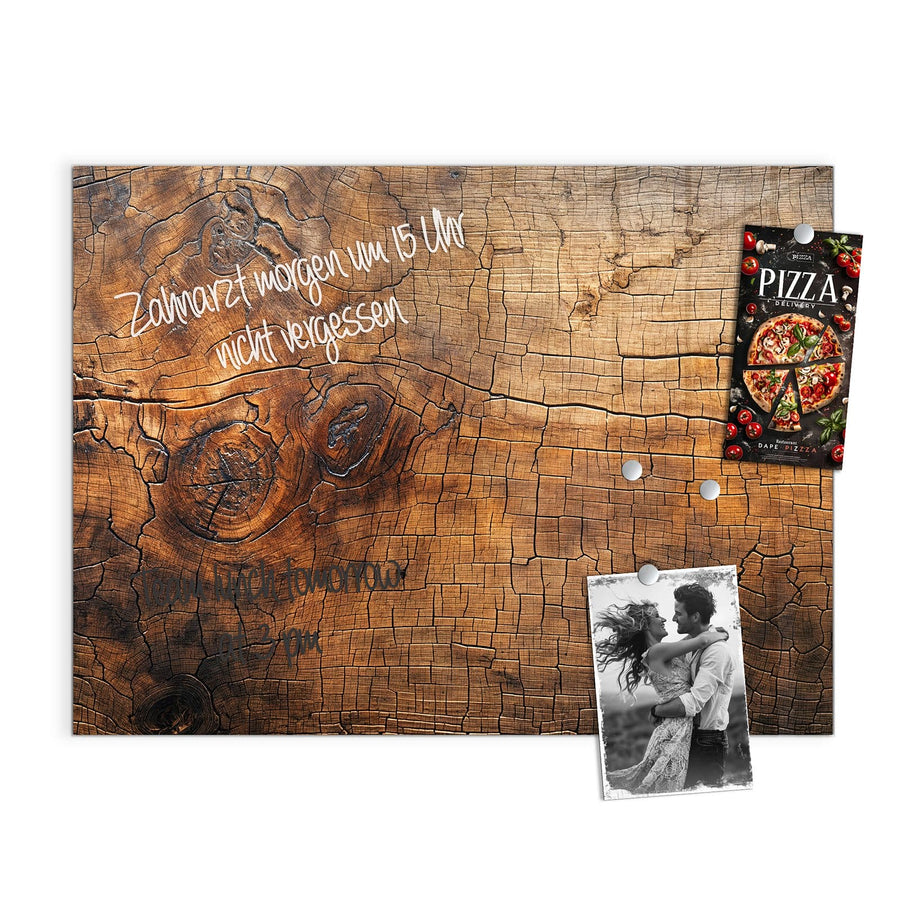 Maße Magnettafel - Vintage Holzmaserung