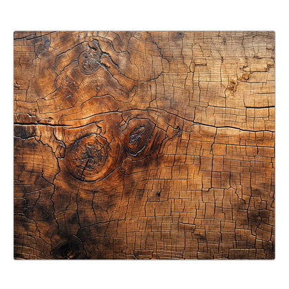 Herdabdeckplatte mit dem Motiv Vintage Holzmaserung
