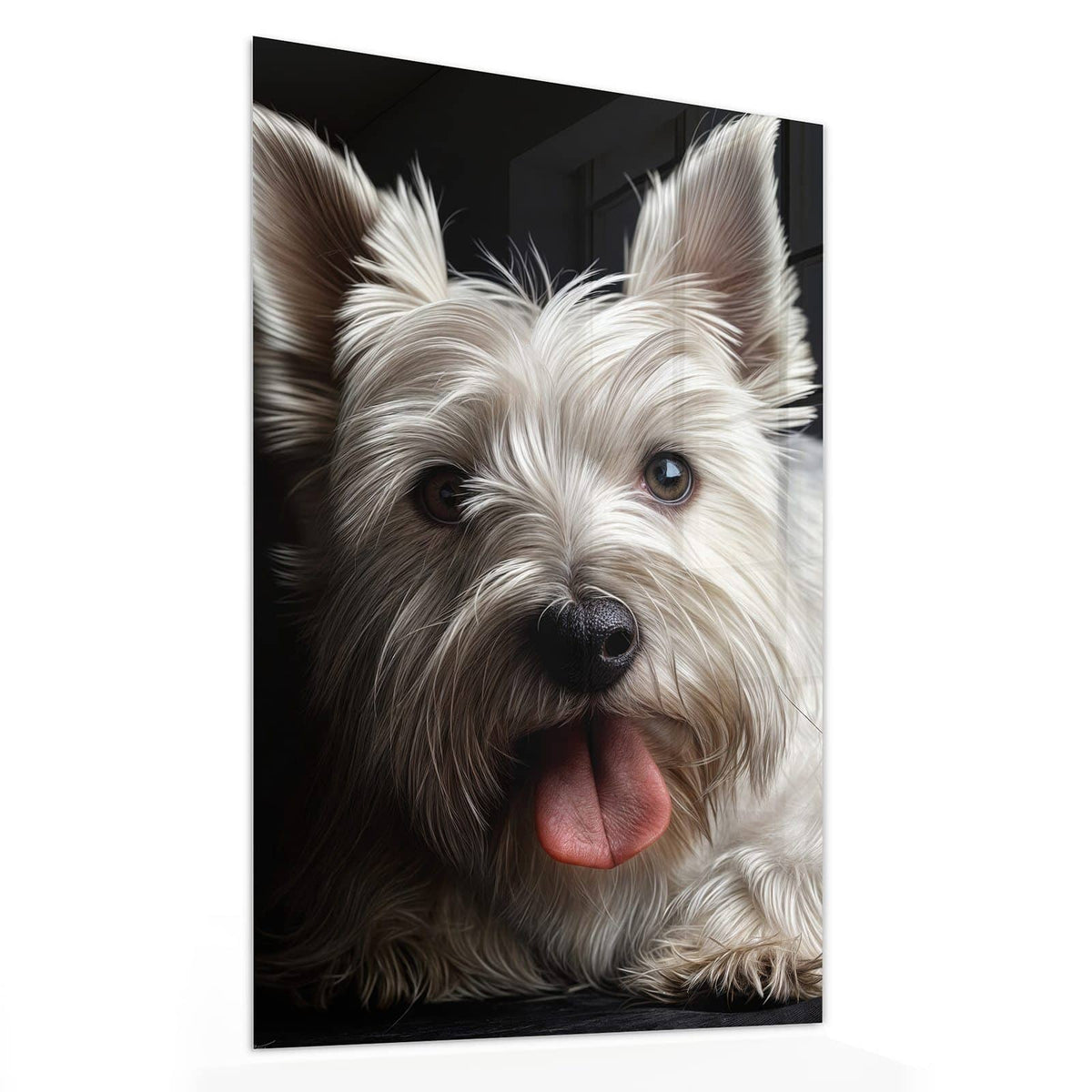 11 Größen – von 30 × 60 bis 60 × 150 cm – Wandbild - Weißer Terrier - Hochformat