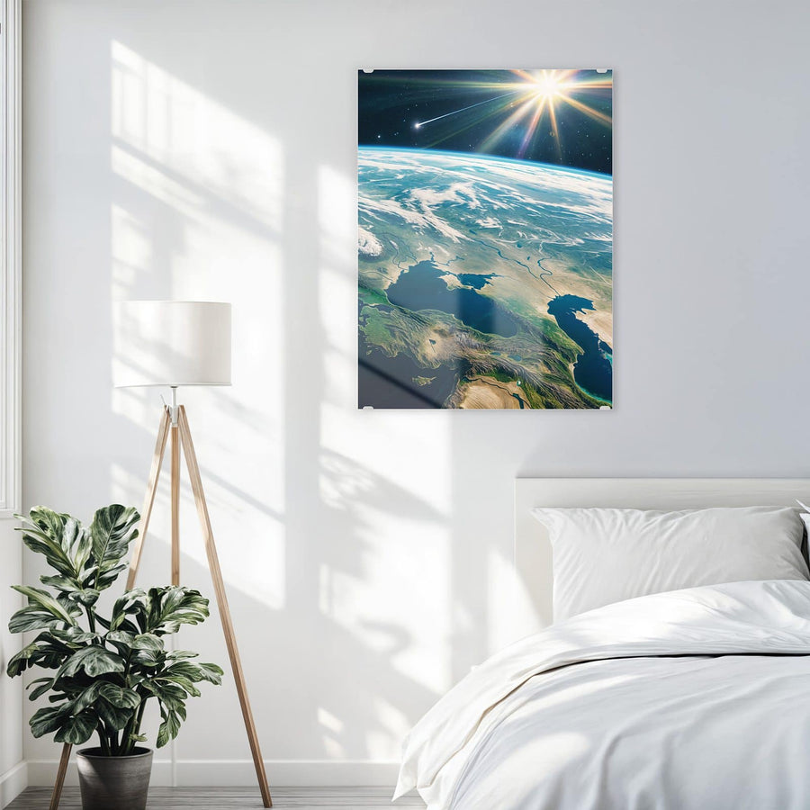 Maße Wandbild - Blauer Planet - Hochformat