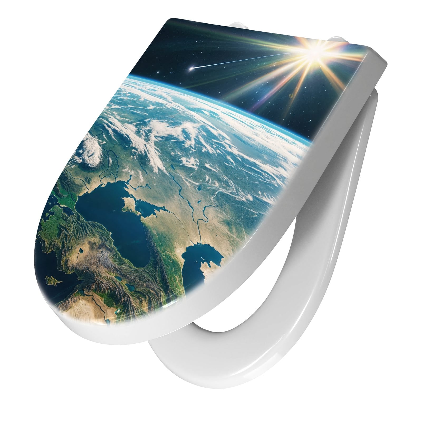 WC-Sitz mit Absenkautomatik Blick Auf Die Erde