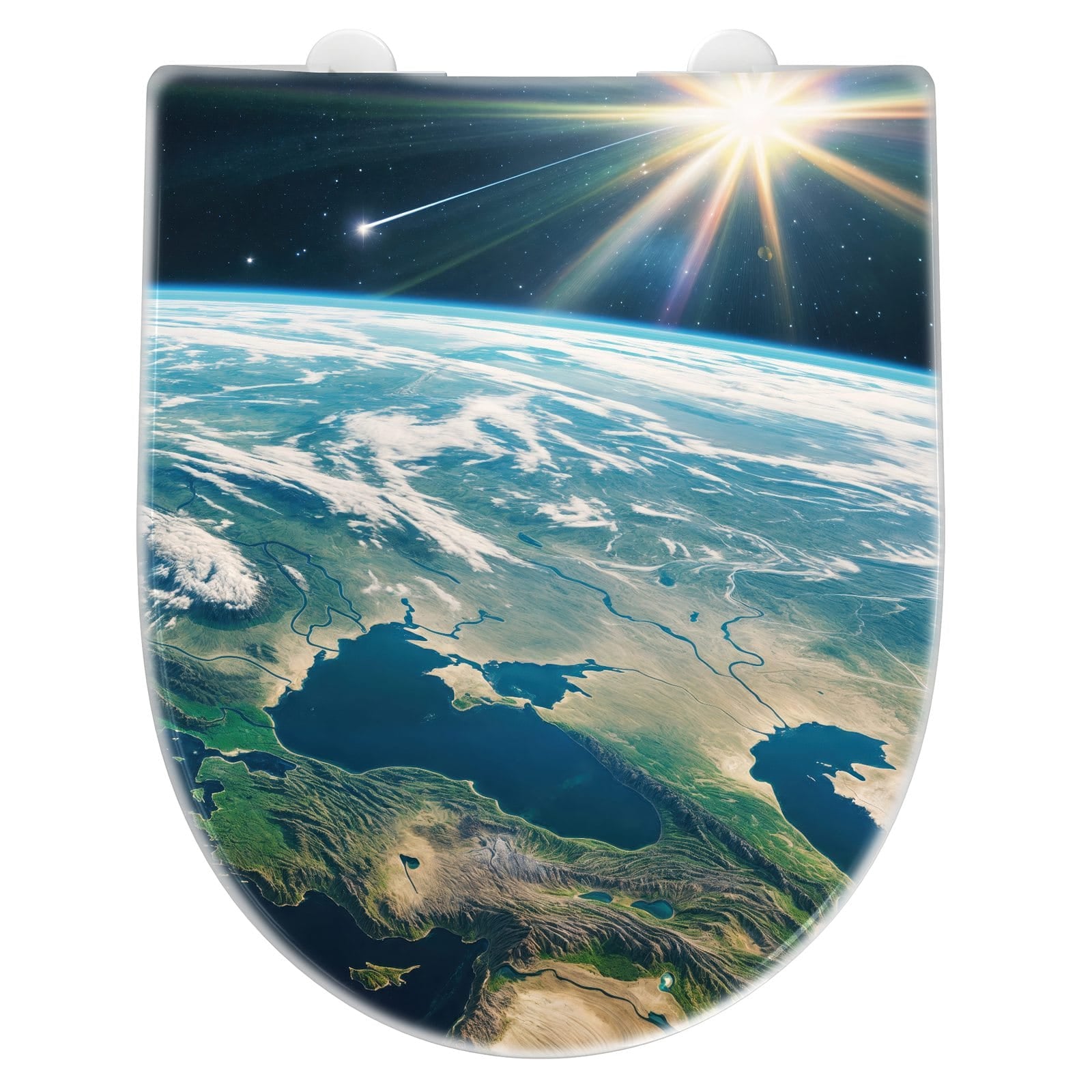 WC-Sitz mit Absenkautomatik Blick Auf Die Erde