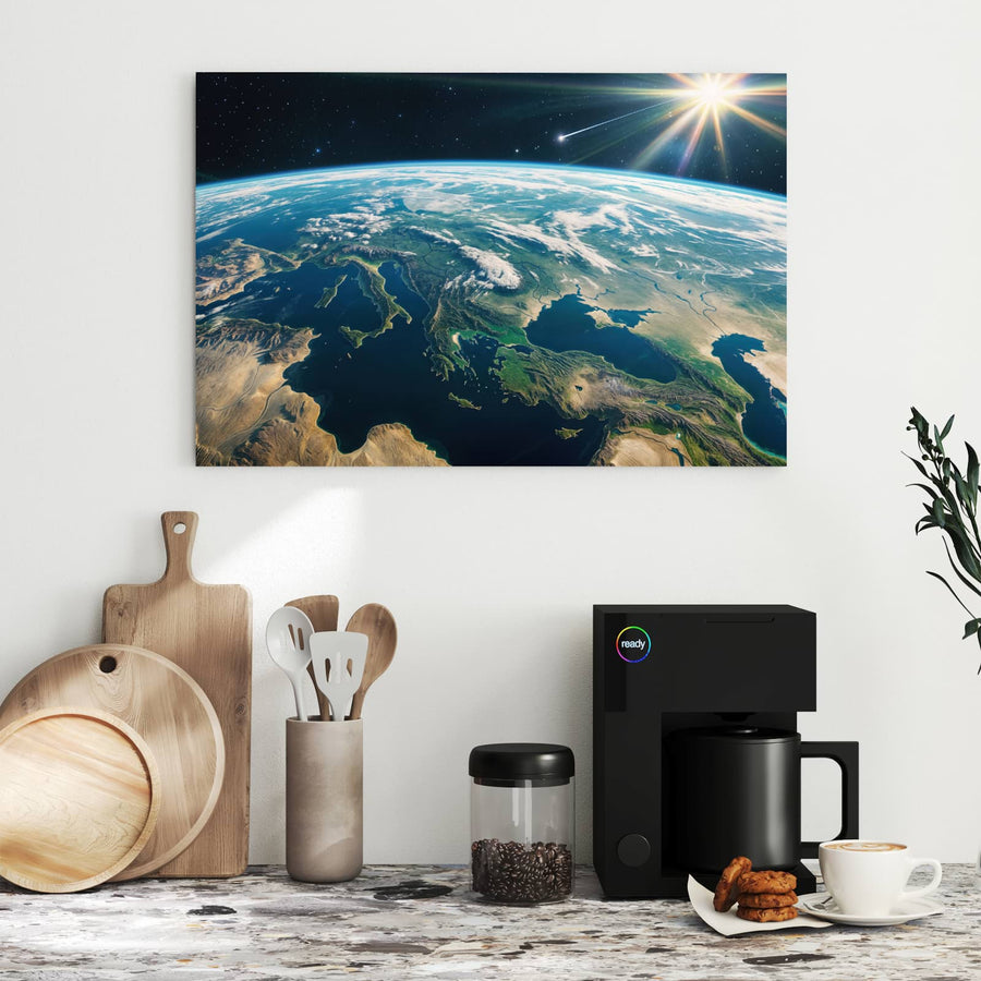 Maße Metall Magnettafel - Blauer Planet