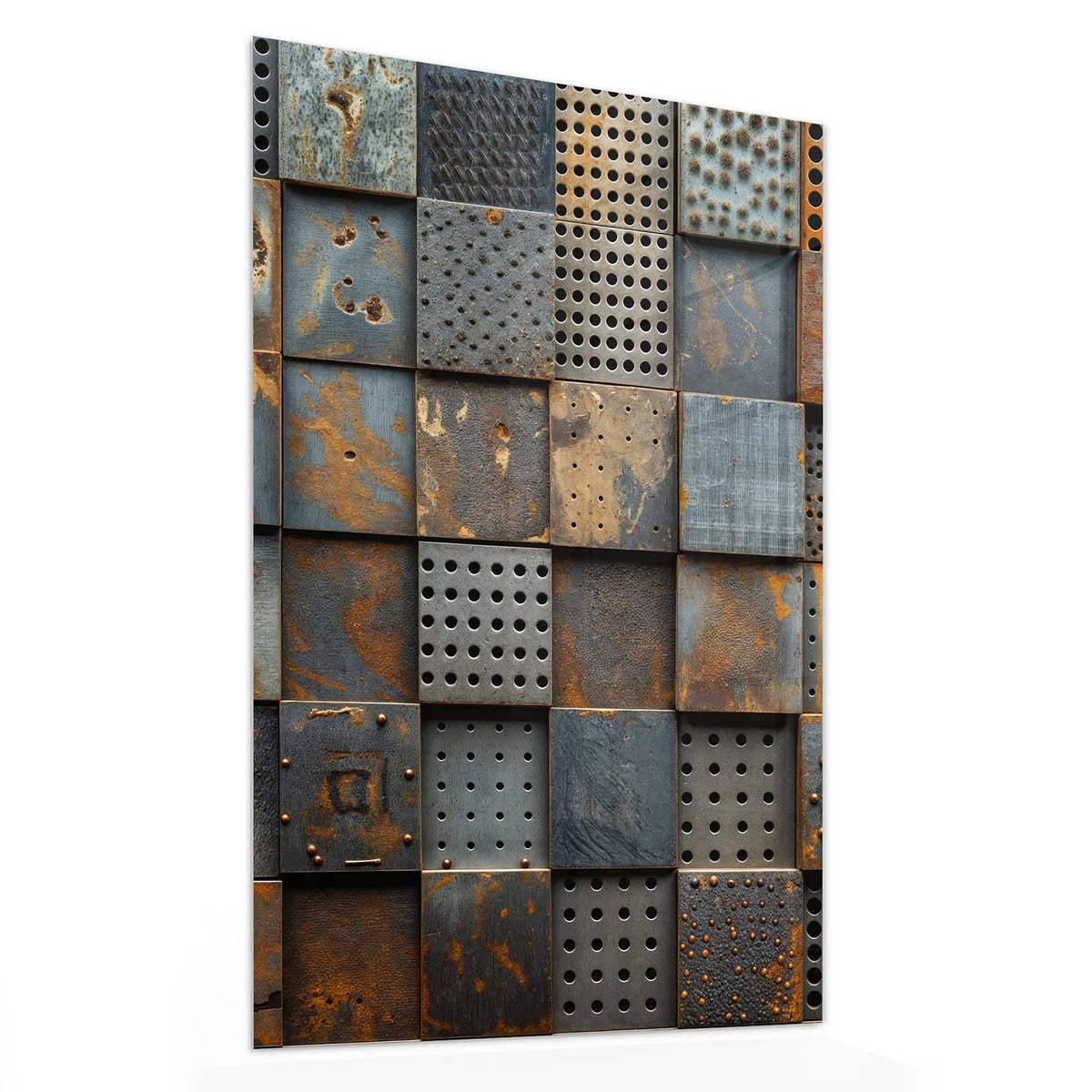 11 Größen – von 30 × 60 bis 60 × 150 cm – Wandbild - Gelochte Metallplatten - Hochformat
