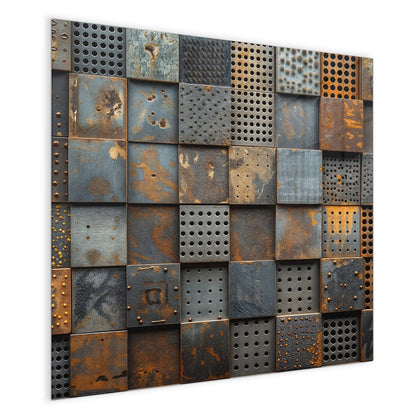 Magnettafel mit dem Motiv Gelochte Metallplatten