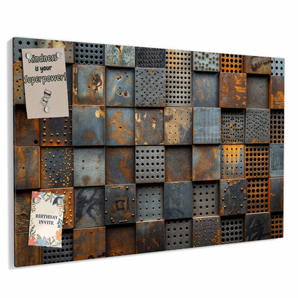 Metall Magnettafel mit dem Motiv Gelochte Metallplatten