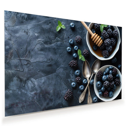 Wandbild mit dem Motiv Beeren mit Honig