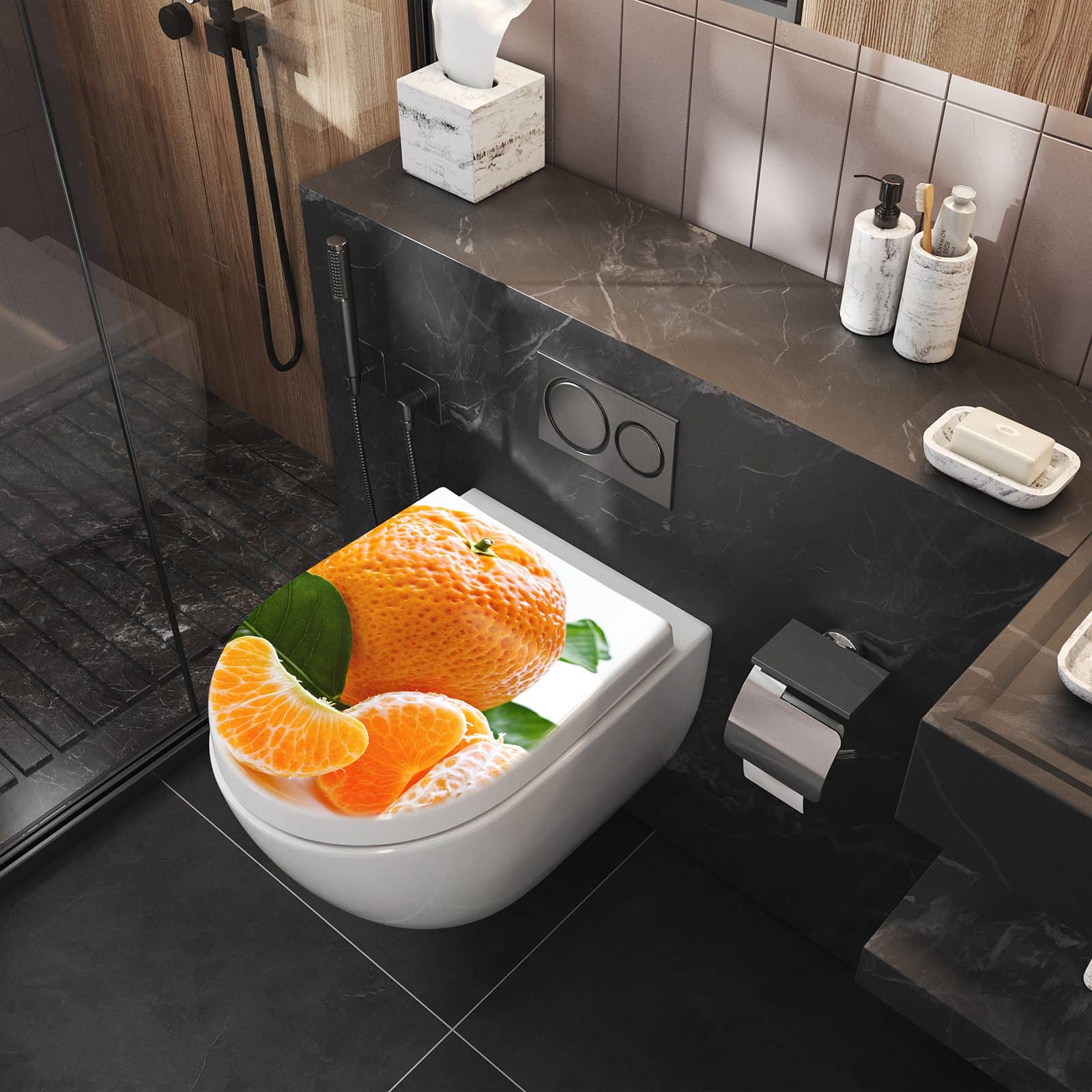 WC-Sitz mit Absenkautomatik Frische Mandarine
