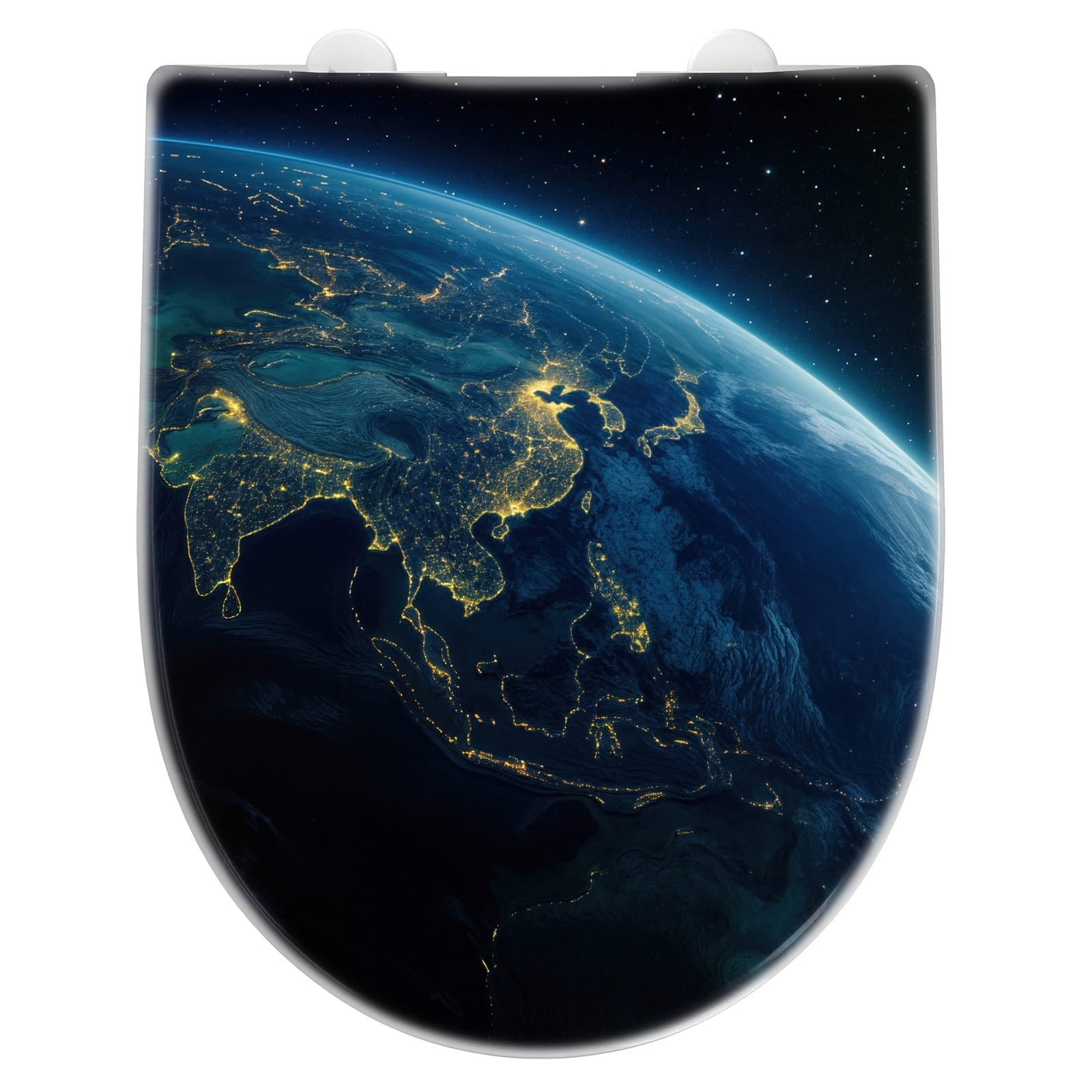 WC-Sitz mit Absenkautomatik Erde bei Nacht