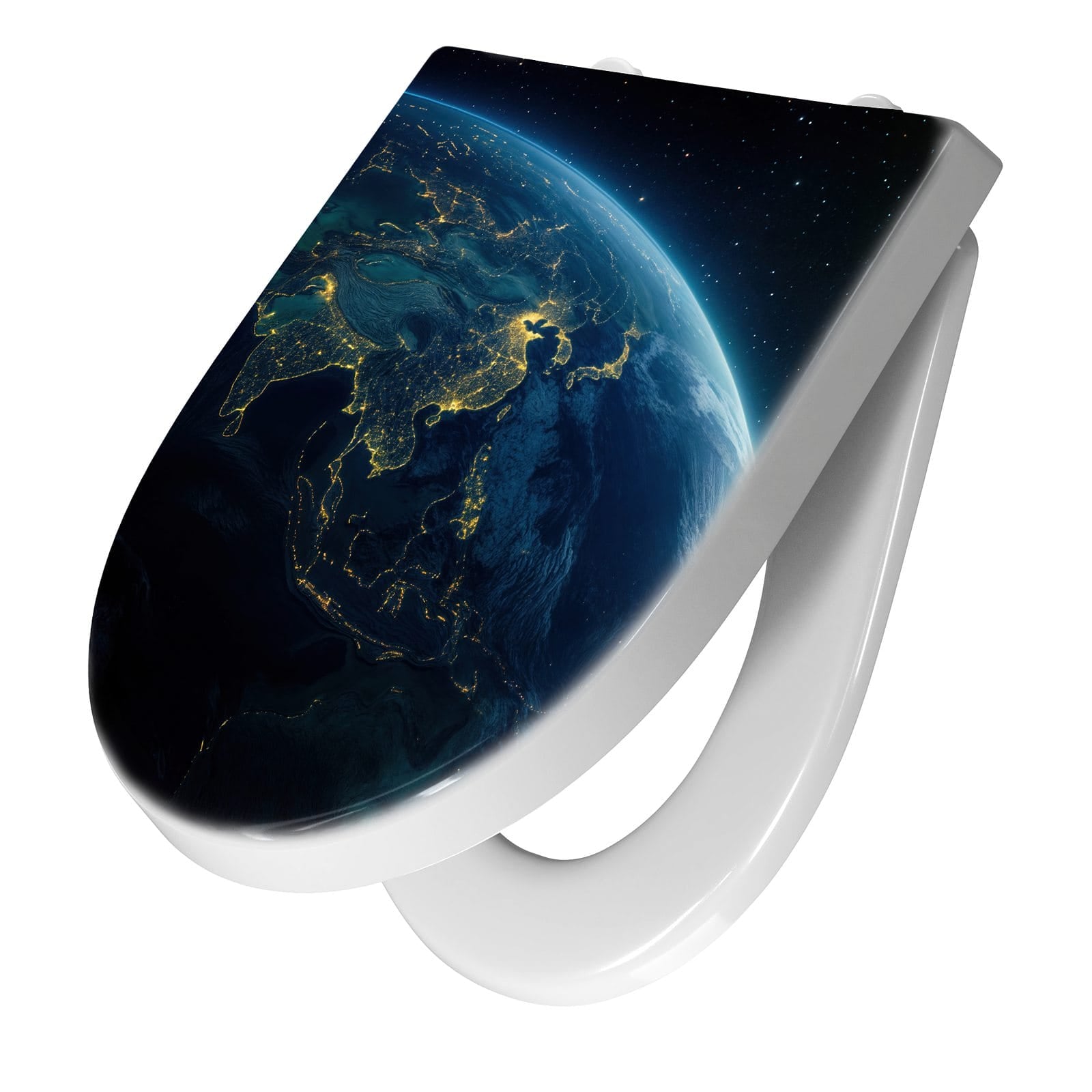 WC-Sitz mit Absenkautomatik Erde bei Nacht