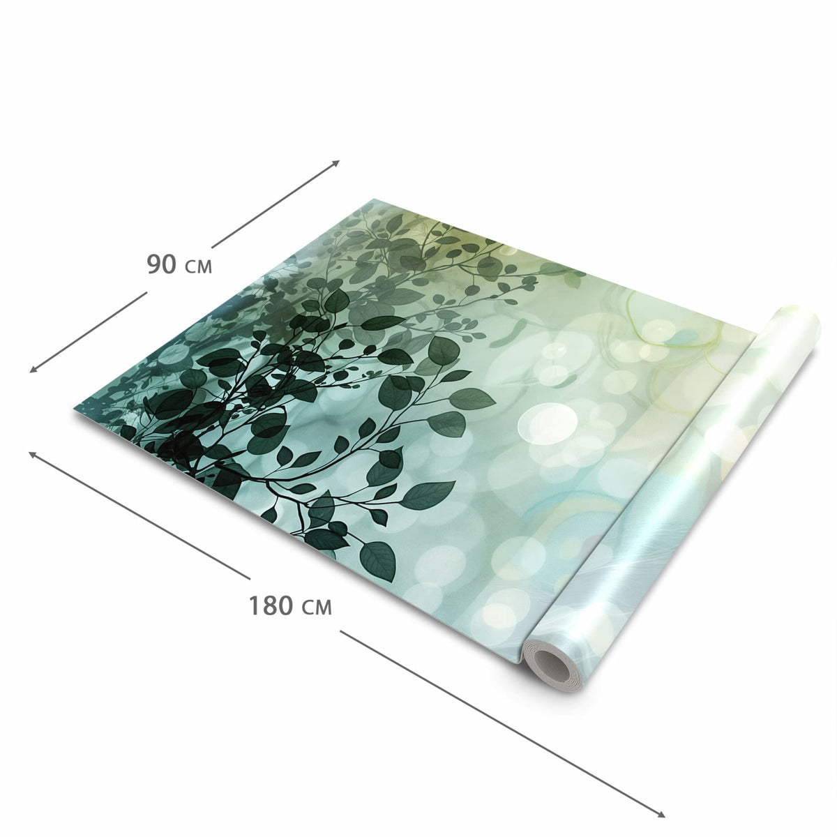 Langlebiger abwaschbarer Küchenläufer mit Motiv Blättertraum in der Grösse 60x90 cm