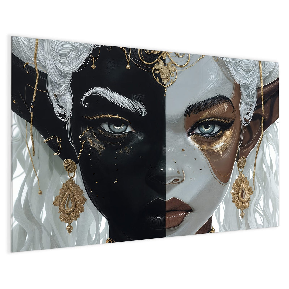 4 mm Glas statt lackiertem Blech – Magnettafel - Zweigeteiltes Gesicht