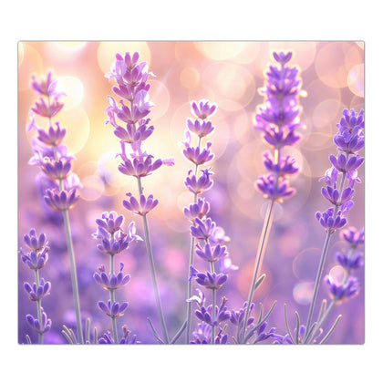 Herdabdeckplatte mit dem Motiv Lavendel im Gegenlicht