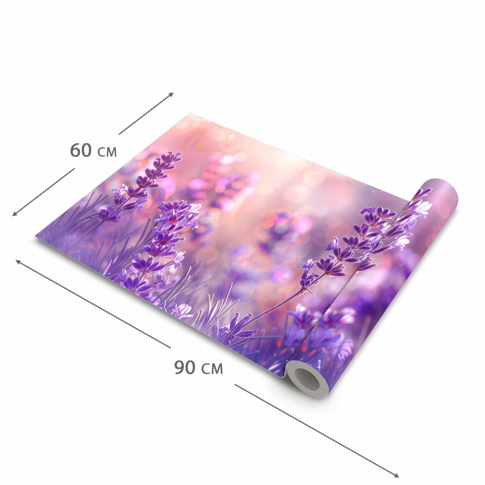UV-beständiger Läufer für die Küche mit Motiv Lavendeltraum in der Grösse 60x270 cm