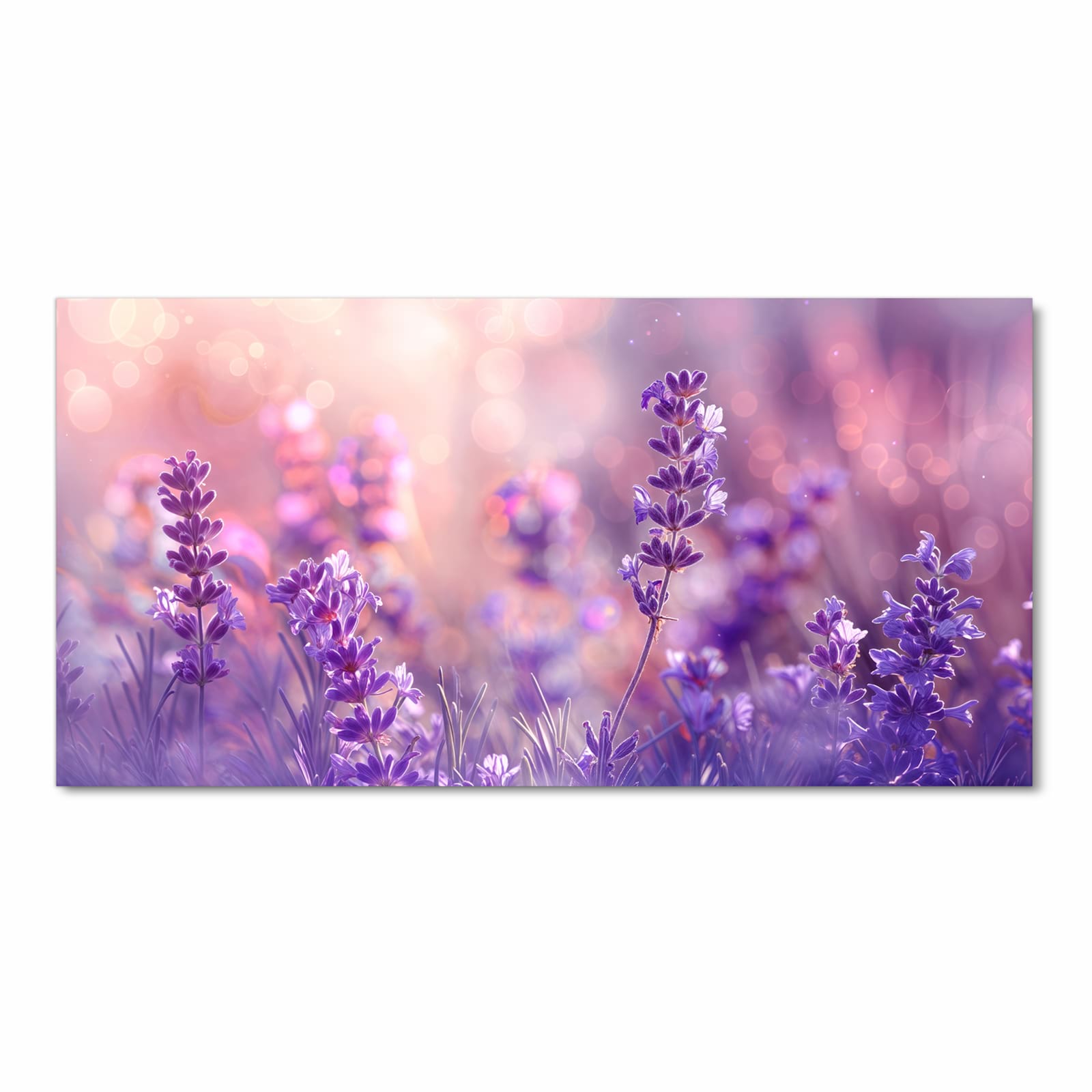 Langlebiger Küchenläufer mit Motiv Lavendeltraum in Frontansicht, abwaschbar