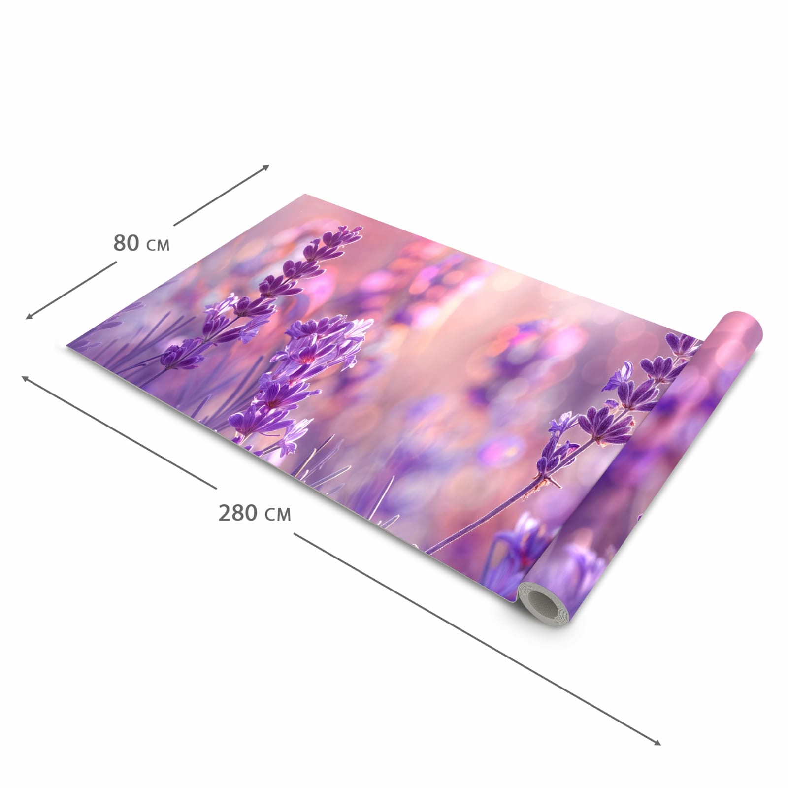 Fleckenresistenter Küchenläufer mit Motiv Lavendeltraum in der Grösse 60x270 cm