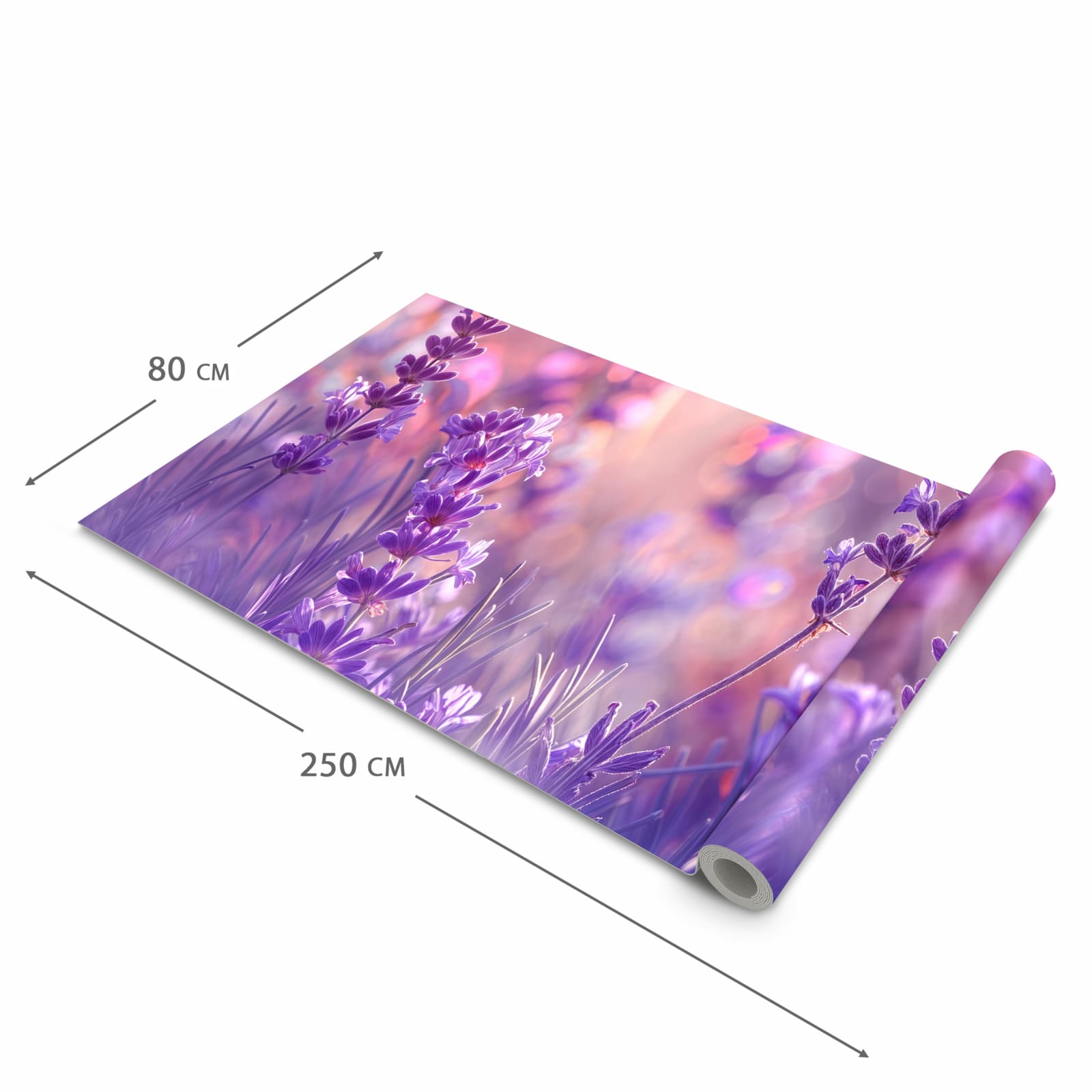 Wasserabweisender Küchenläufer mit Motiv Lavendeltraum in der Größe 60x270 cm