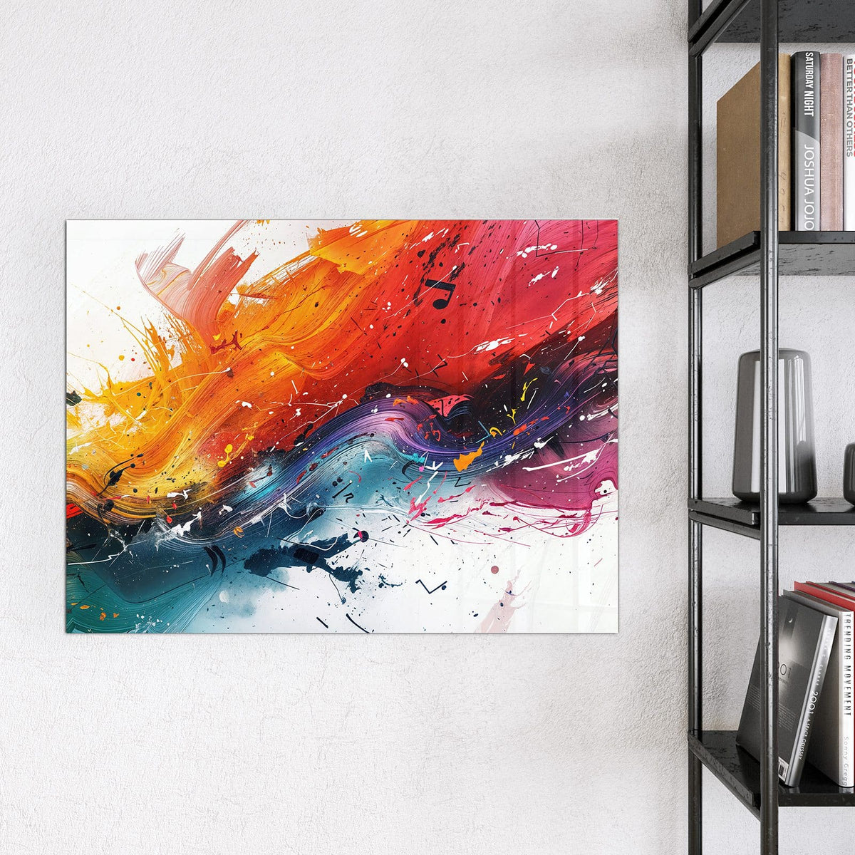 9 Größen – von 30 × 30 bis 120 × 90 cm – Glas Magnettafel - Farbenexplosion