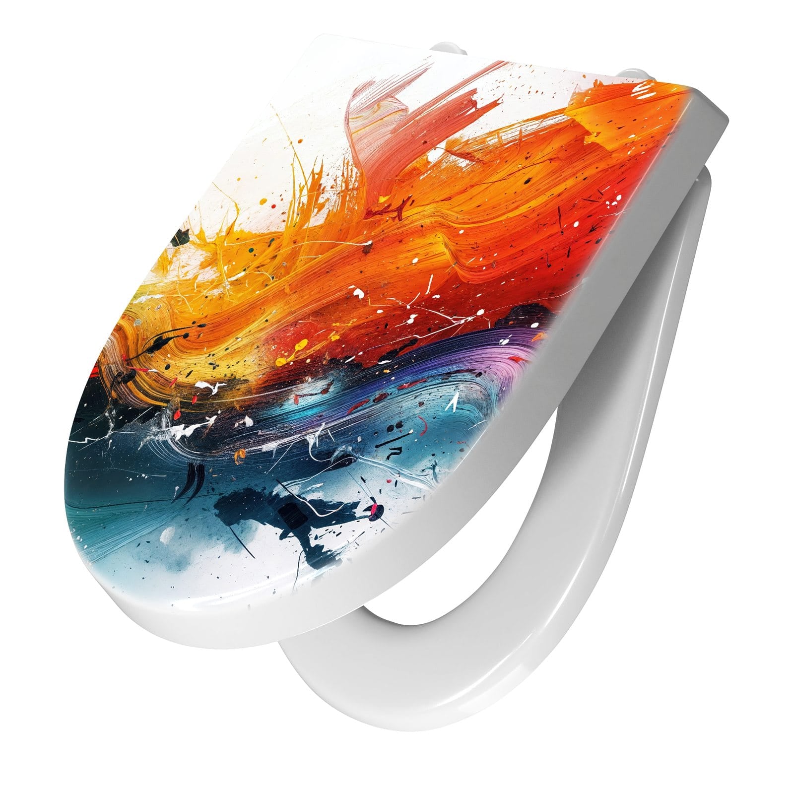 WC-Sitz mit Absenkautomatik Farbenexplosion