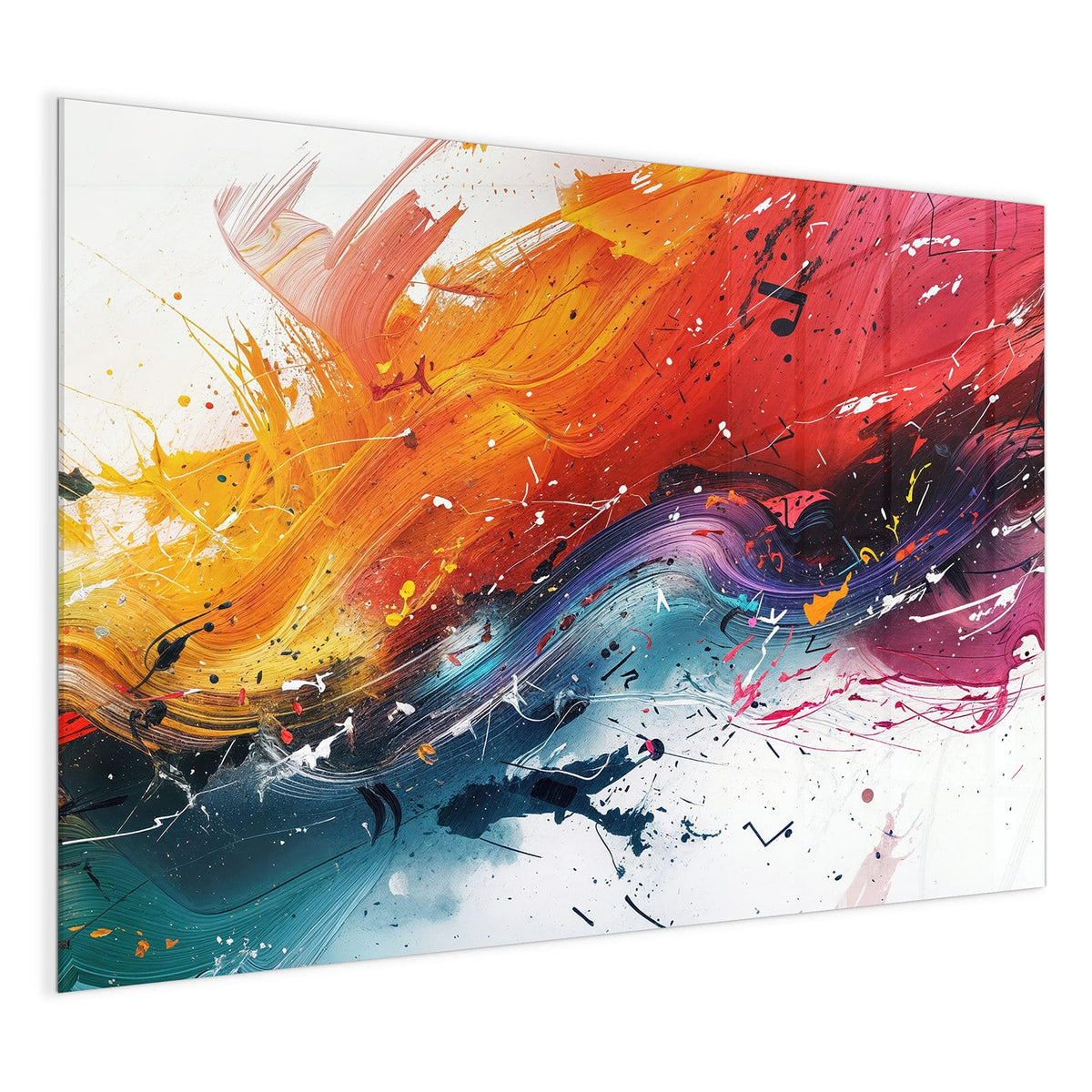 4 mm Glas statt lackiertem Blech – Glas Magnettafel - Farbenexplosion