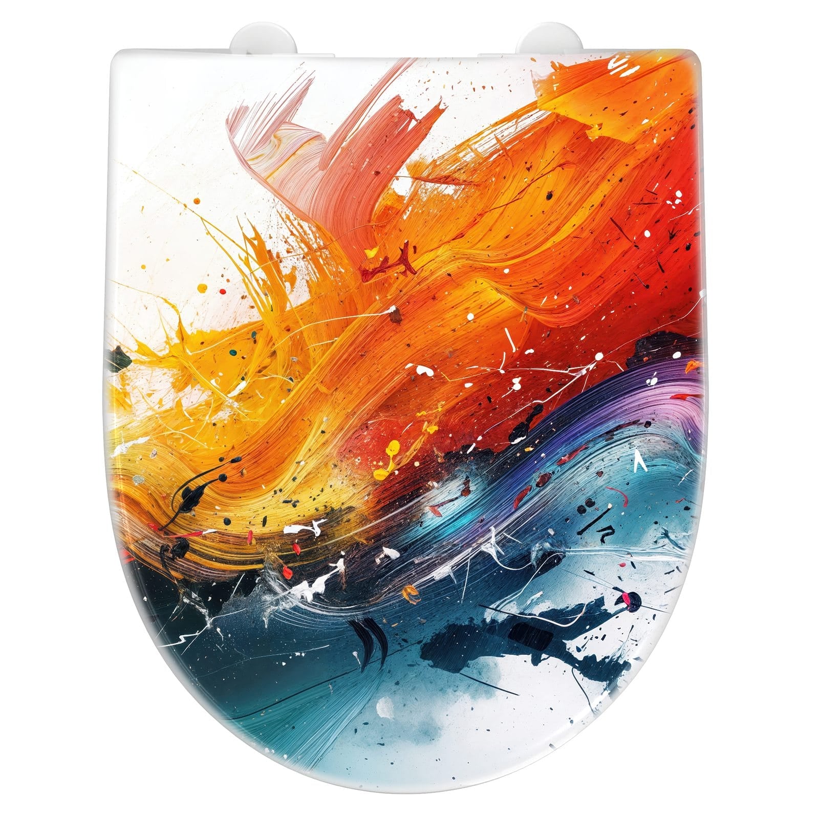 WC-Sitz mit Absenkautomatik Farbenexplosion