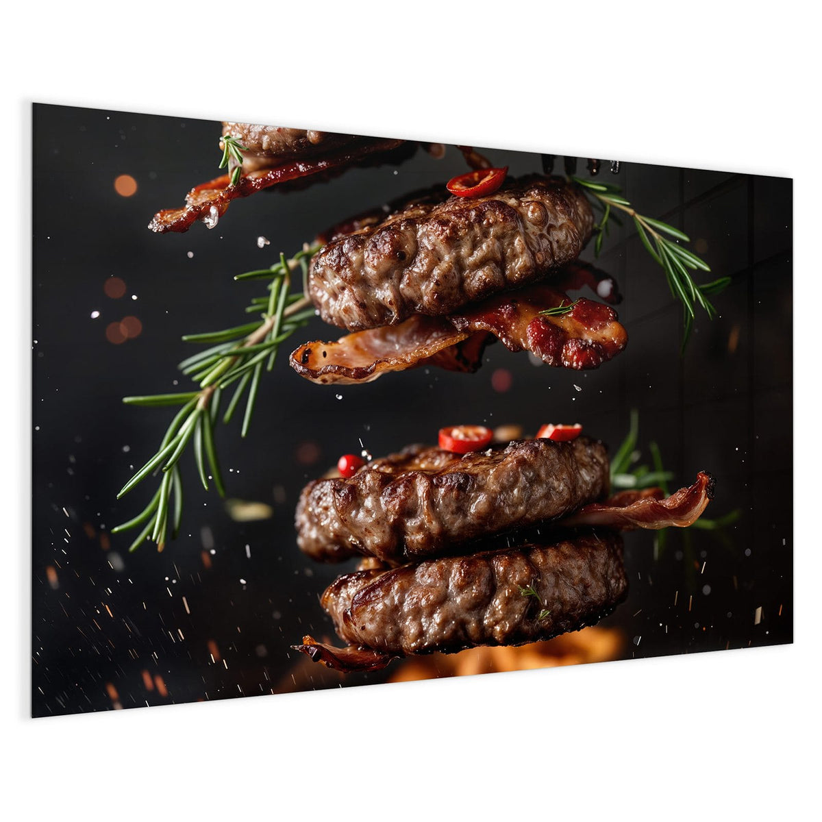 4 mm Glas statt lackiertem Blech – Magnettafel - Burger Patties