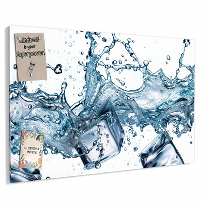 Metall Magnettafel mit dem Motiv Eiswürfel im Wasser