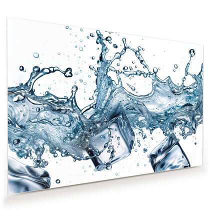 Wandbild mit dem Motiv Eiswürfel im Wasser