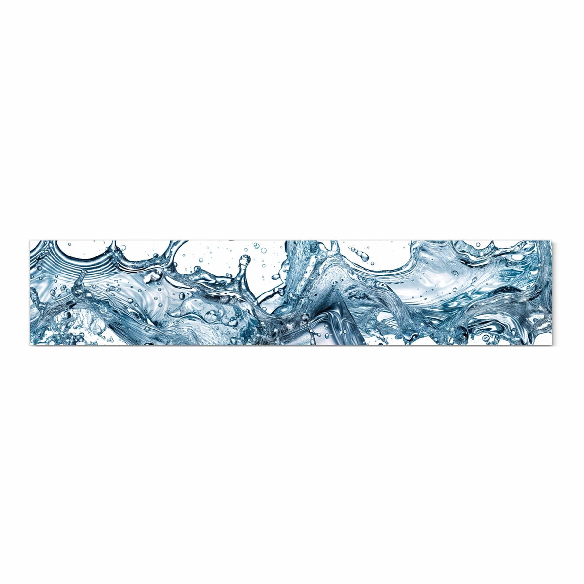 Langlebiger waschbarer Küchenteppich mit Motiv Wasserspritzer in Frontansicht