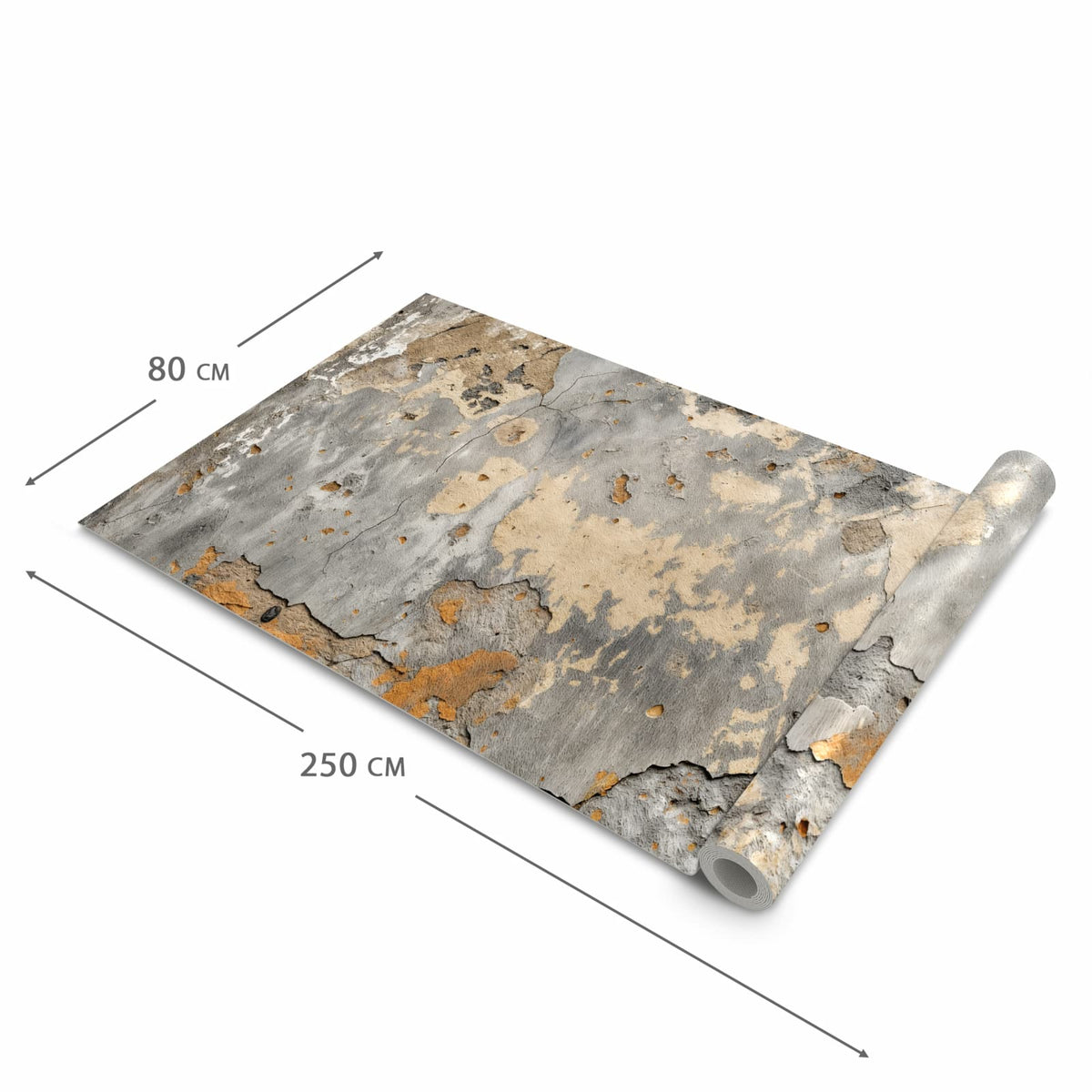Pflegeleichter Küchenläufer mit Motiv Wand Verwitterte in der Grösse 60x180 cm